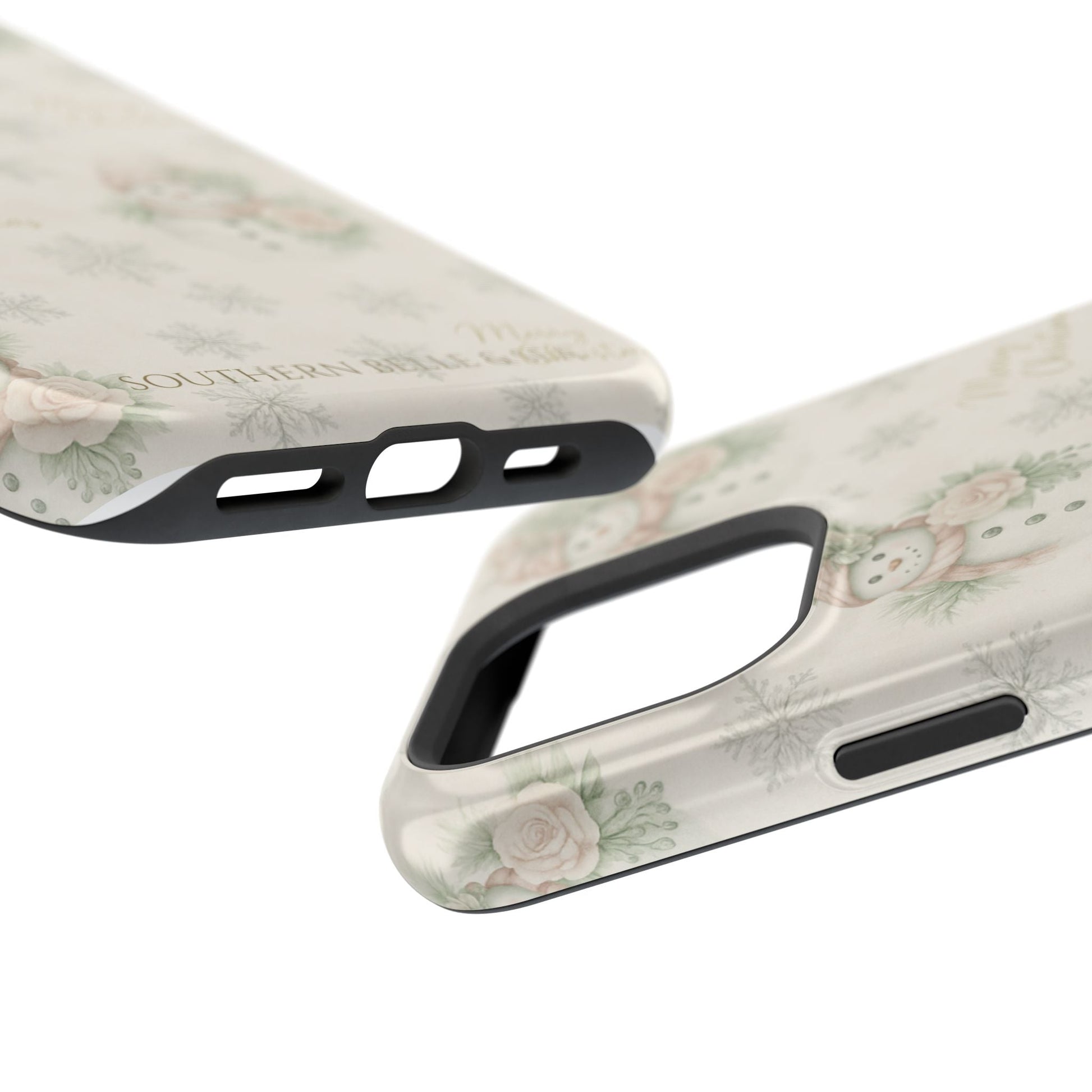 Vintage Snowman iPhone Case — Snowman & Winter Grace | Southern Belle & Sea™ - Southern Belle & Sea