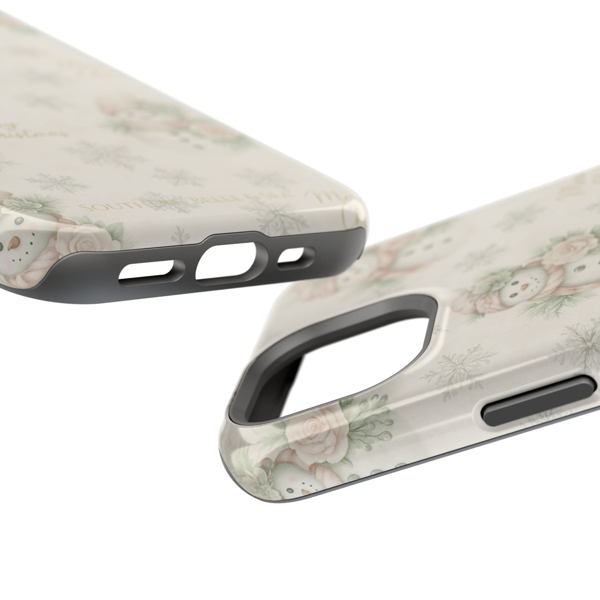 Vintage Snowman iPhone Case — Snowman & Winter Grace | Southern Belle & Sea™ - Southern Belle & Sea