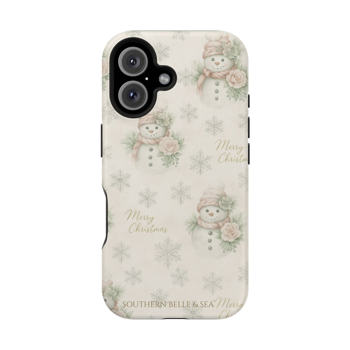 Vintage Snowman iPhone Case — Snowman & Winter Grace | Southern Belle & Sea™ - Southern Belle & Sea