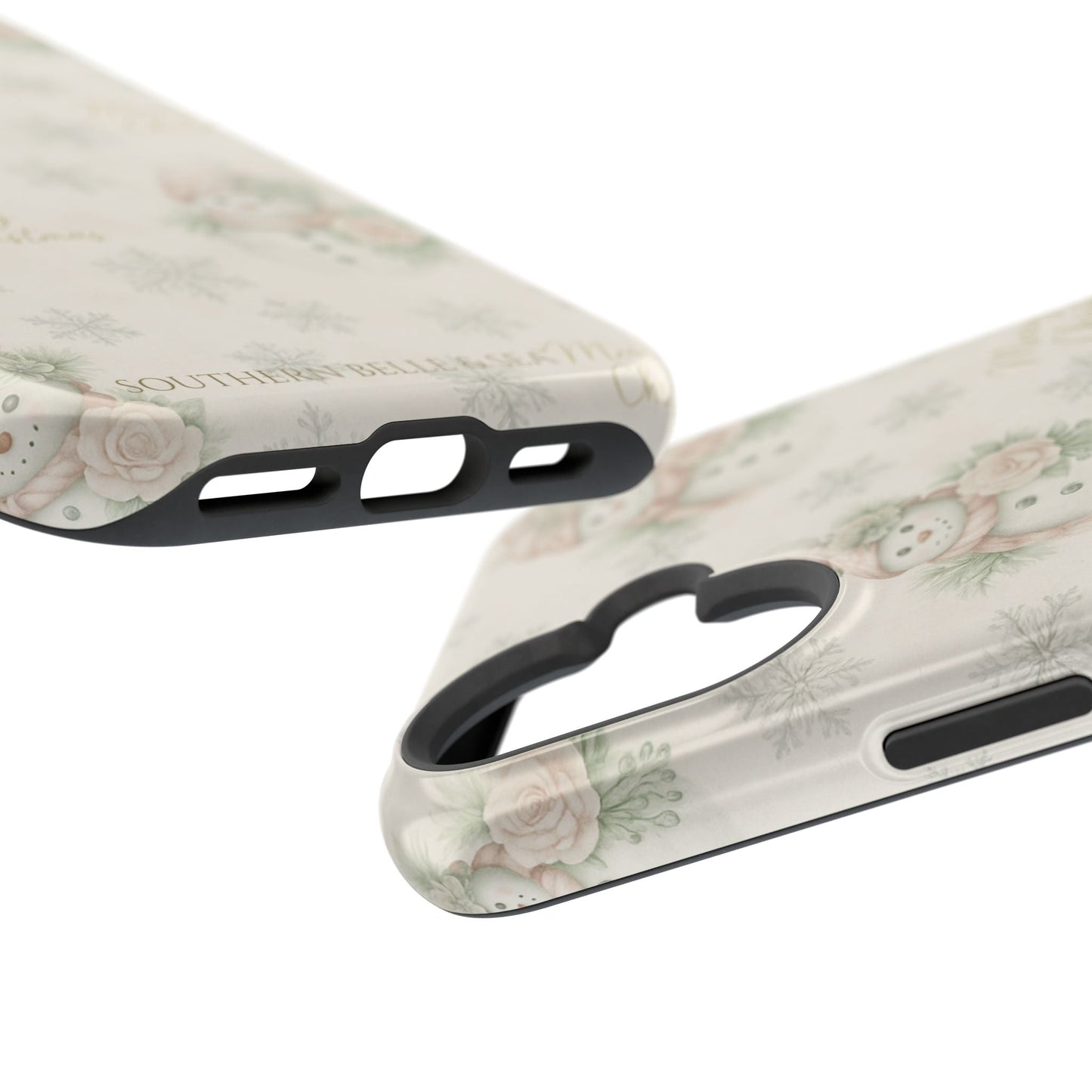 Vintage Snowman iPhone Case — Snowman & Winter Grace | Southern Belle & Sea™ - Southern Belle & Sea