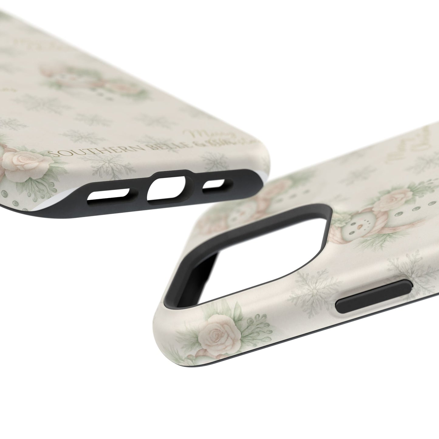 Vintage Snowman iPhone Case — Snowman & Winter Grace | Southern Belle & Sea™ - Southern Belle & Sea