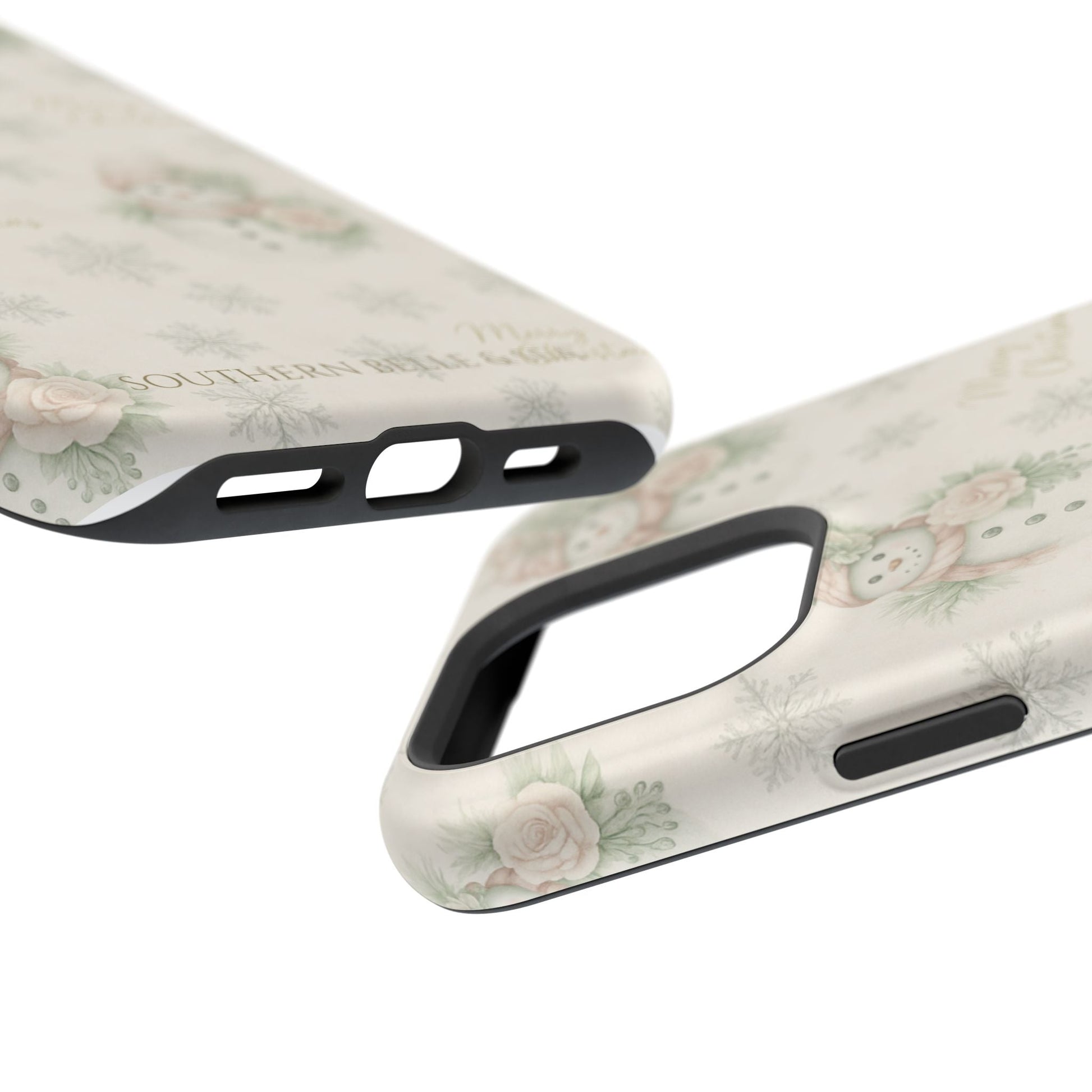 Vintage Snowman iPhone Case — Snowman & Winter Grace | Southern Belle & Sea™ - Southern Belle & Sea