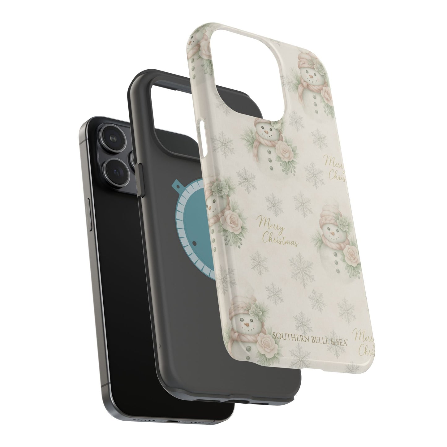 Vintage Snowman iPhone Case — Snowman & Winter Grace | Southern Belle & Sea™ - Southern Belle & Sea