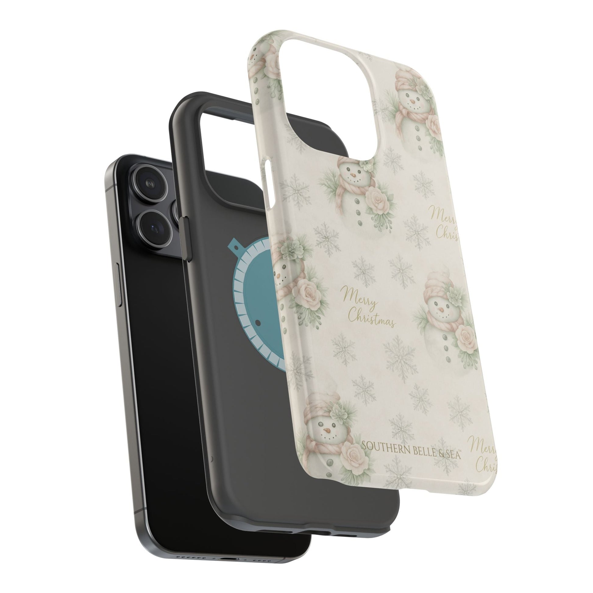 Vintage Snowman iPhone Case — Snowman & Winter Grace | Southern Belle & Sea™ - Southern Belle & Sea