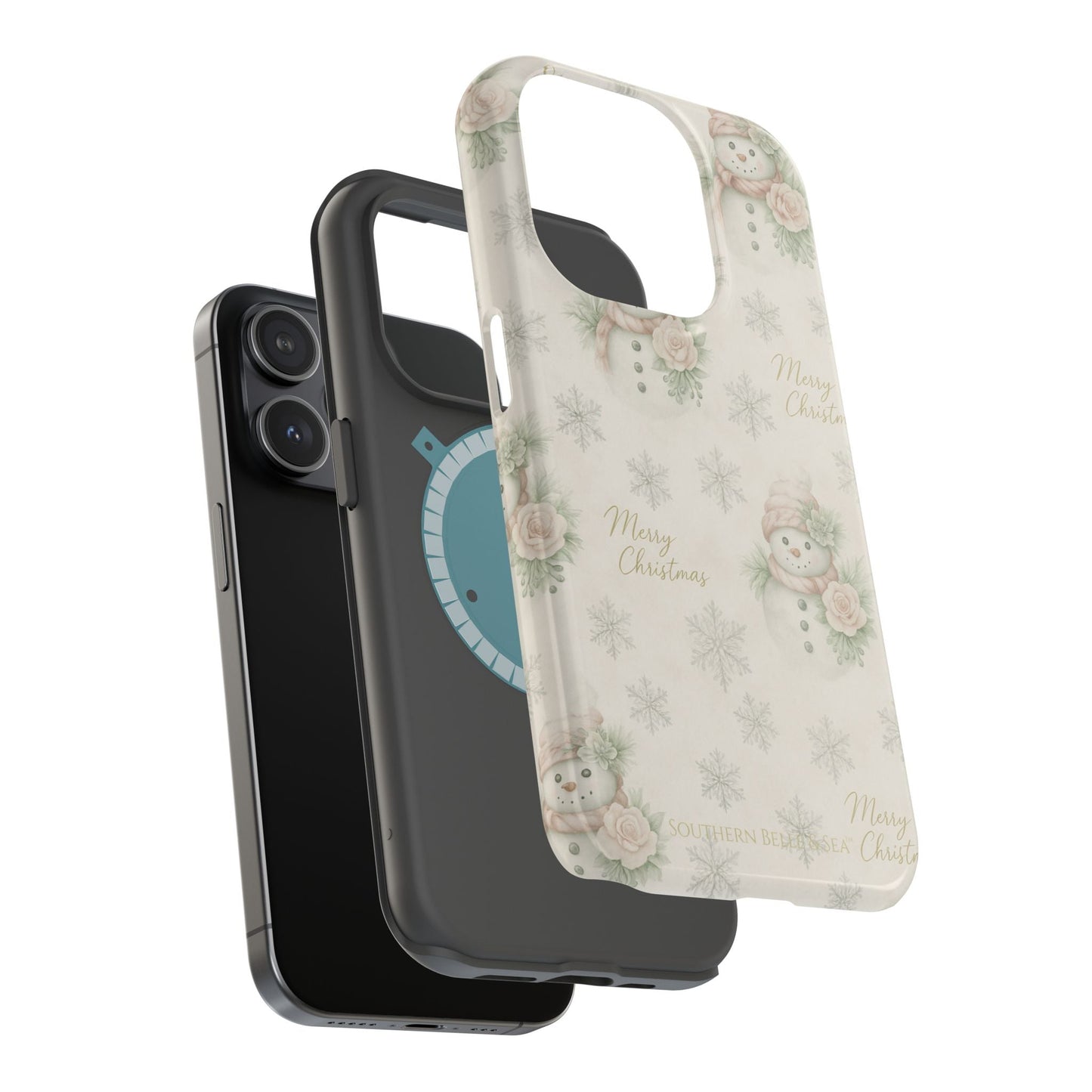 Vintage Snowman iPhone Case — Snowman & Winter Grace | Southern Belle & Sea™ - Southern Belle & Sea