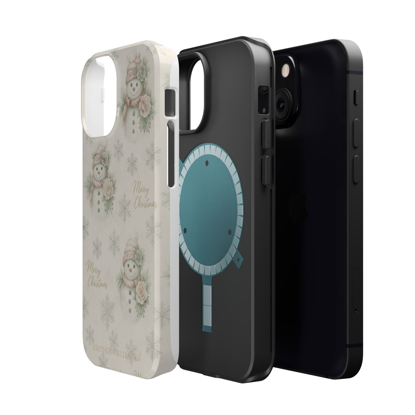 Vintage Snowman iPhone Case — Snowman & Winter Grace | Southern Belle & Sea™ - Southern Belle & Sea