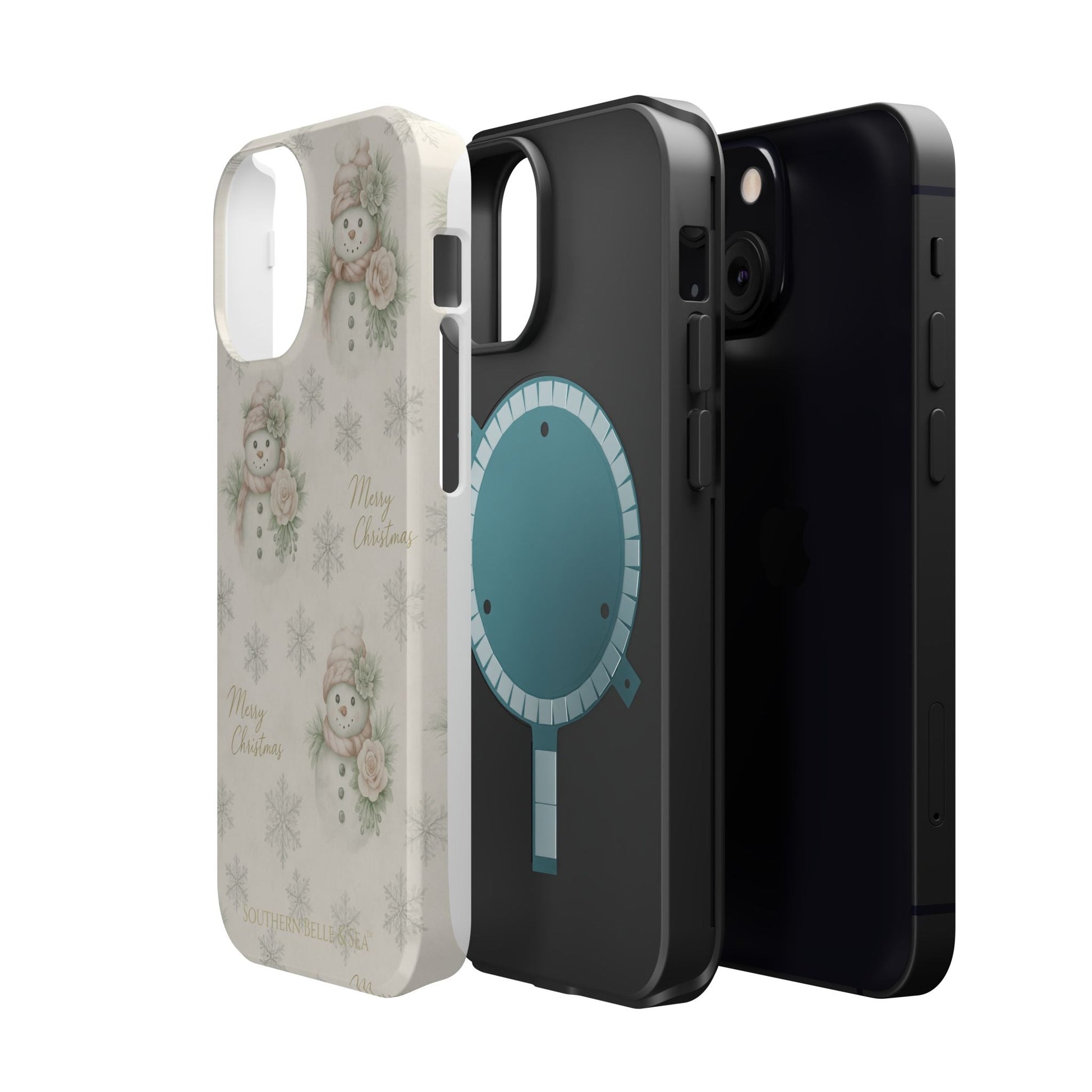 Vintage Snowman iPhone Case — Snowman & Winter Grace | Southern Belle & Sea™ - Southern Belle & Sea