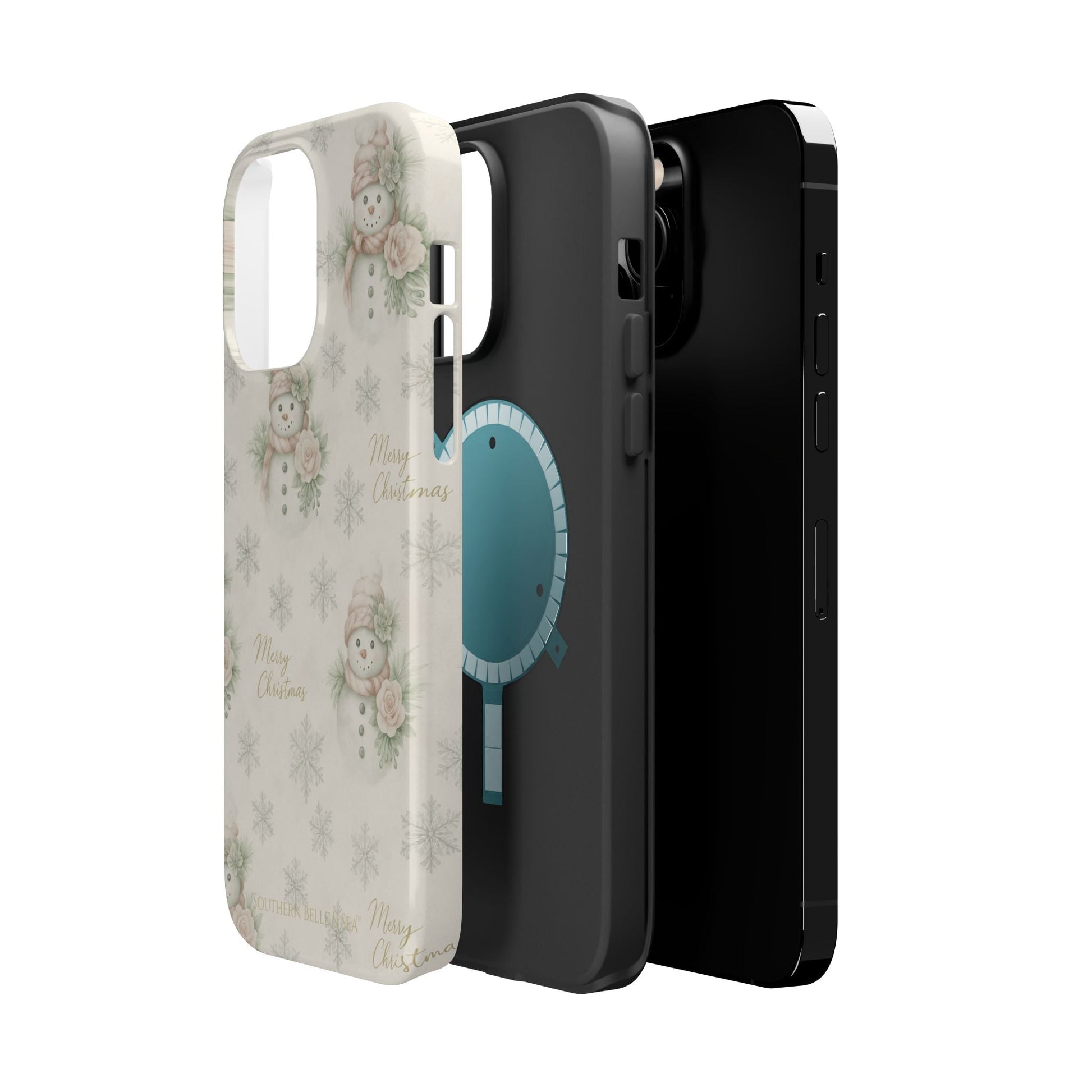 Vintage Snowman iPhone Case — Snowman & Winter Grace | Southern Belle & Sea™ - Southern Belle & Sea