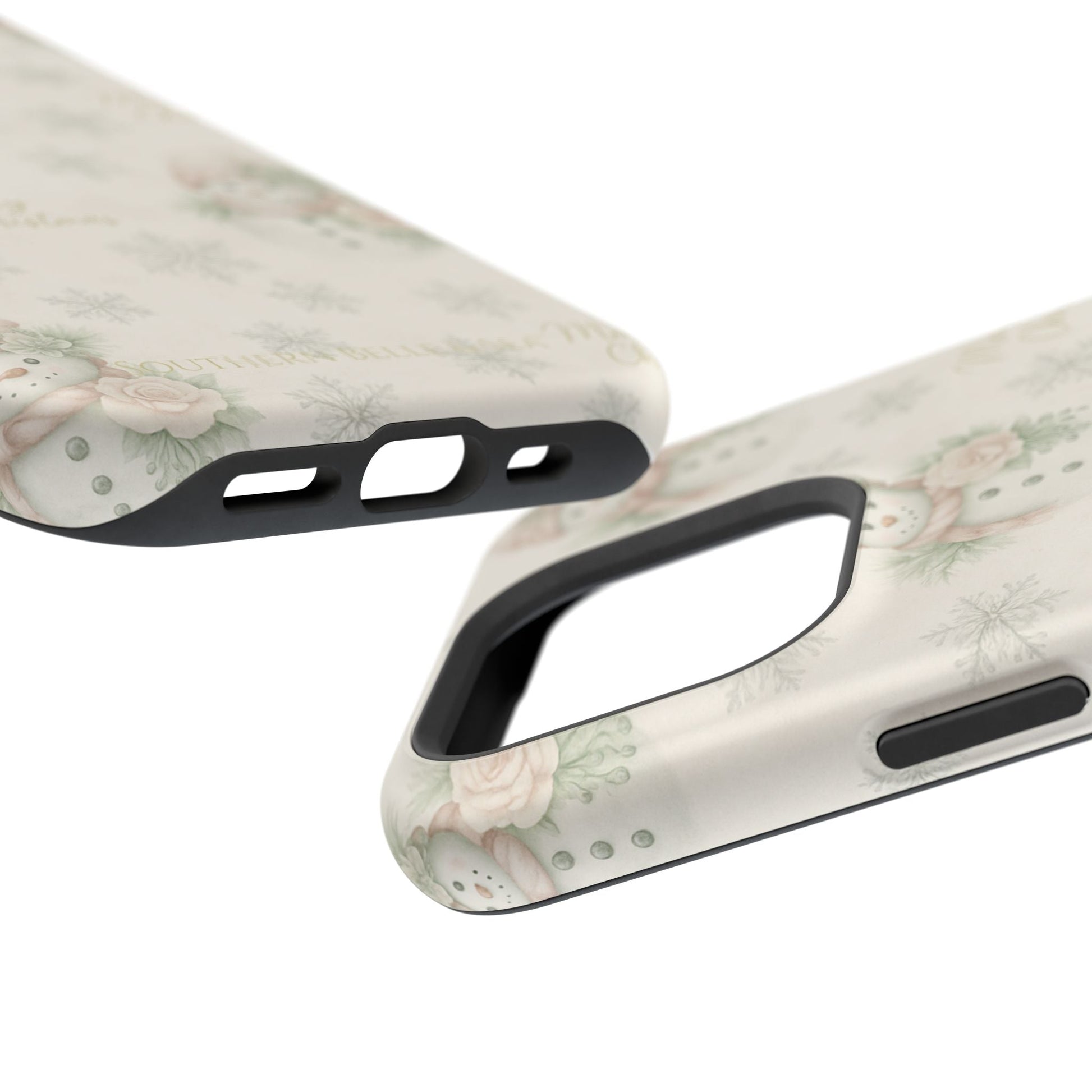 Vintage Snowman iPhone Case — Snowman & Winter Grace | Southern Belle & Sea™ - Southern Belle & Sea