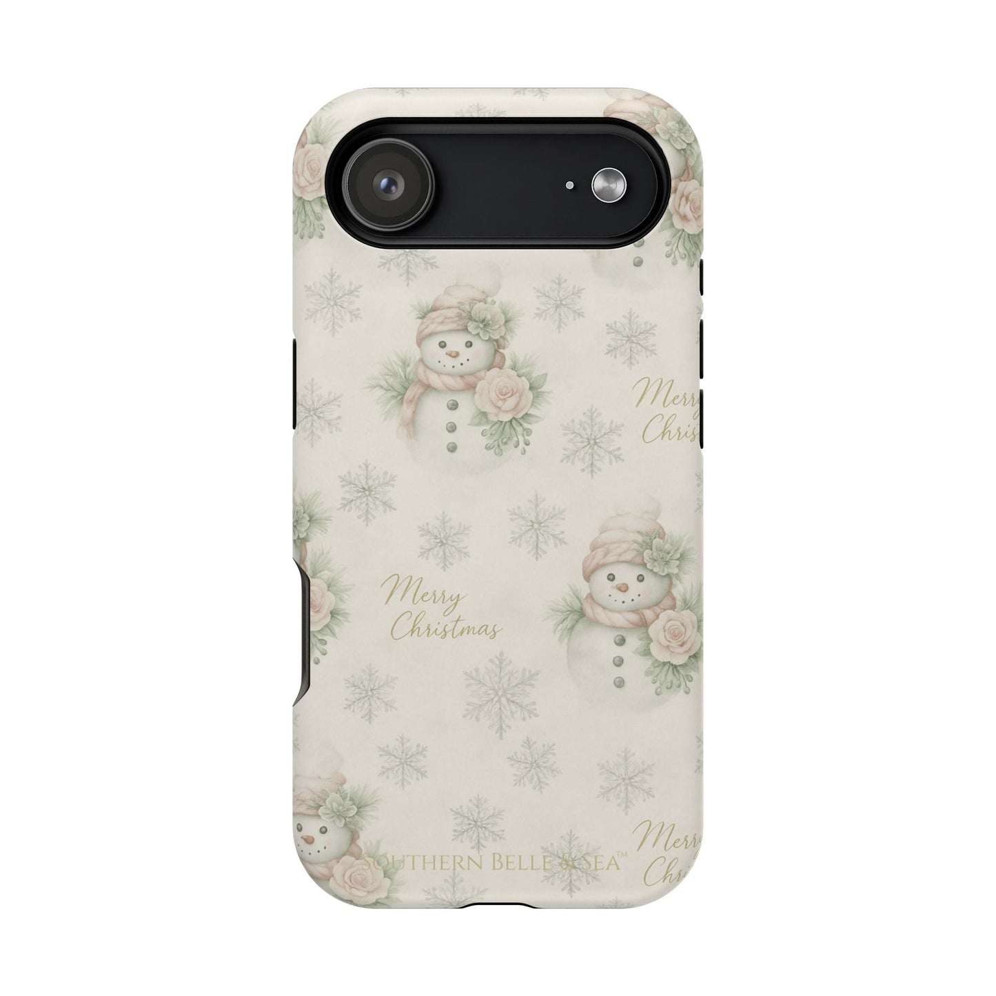 Vintage Snowman iPhone Case — Snowman & Winter Grace | Southern Belle & Sea™ - Southern Belle & Sea