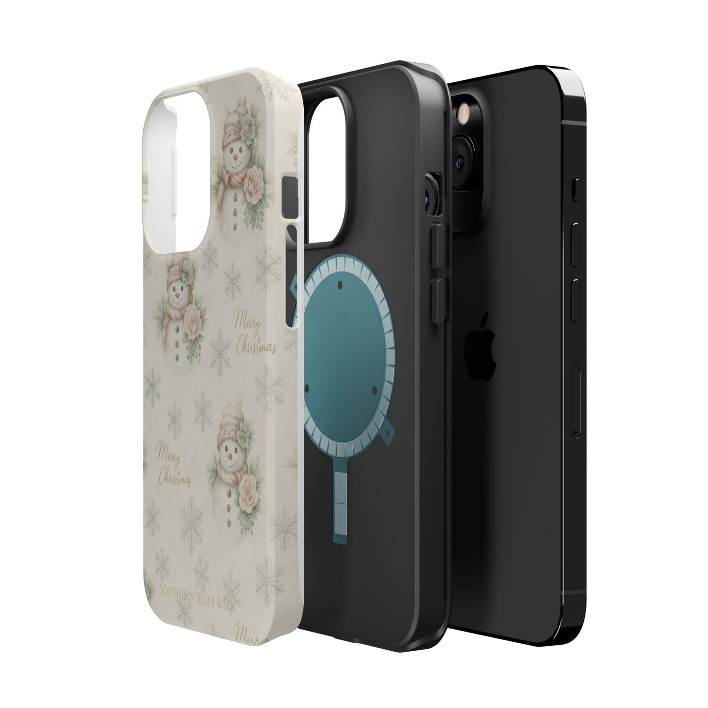 Vintage Snowman iPhone Case — Snowman & Winter Grace | Southern Belle & Sea™ - Southern Belle & Sea
