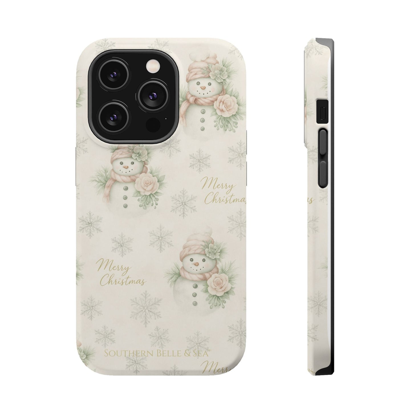 Vintage Snowman iPhone Case — Snowman & Winter Grace | Southern Belle & Sea™ - Southern Belle & Sea