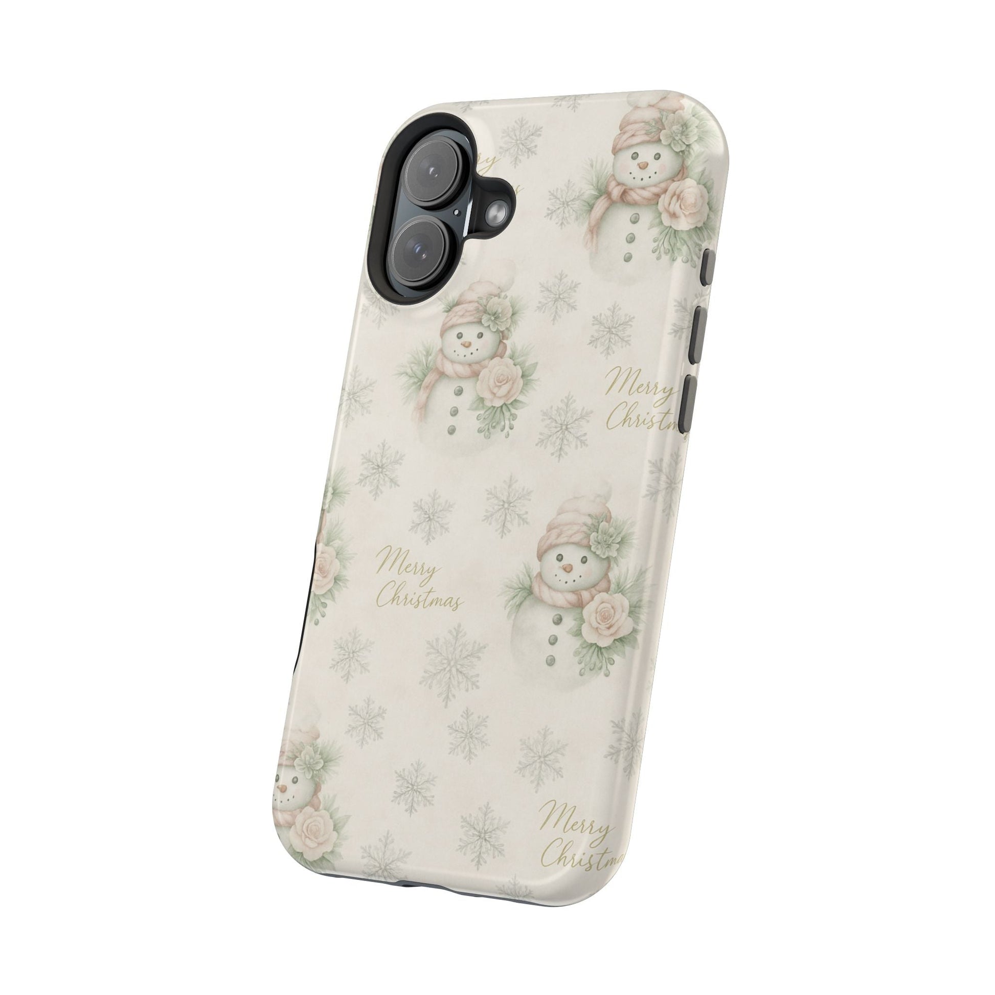 Vintage Snowman iPhone Case — Snowman & Winter Grace | Southern Belle & Sea™ - Southern Belle & Sea
