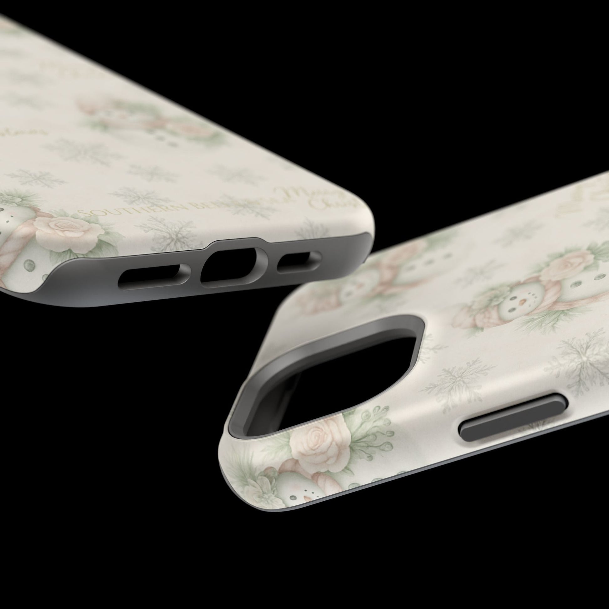 Vintage Snowman iPhone Case — Snowman & Winter Grace | Southern Belle & Sea™ - Southern Belle & Sea