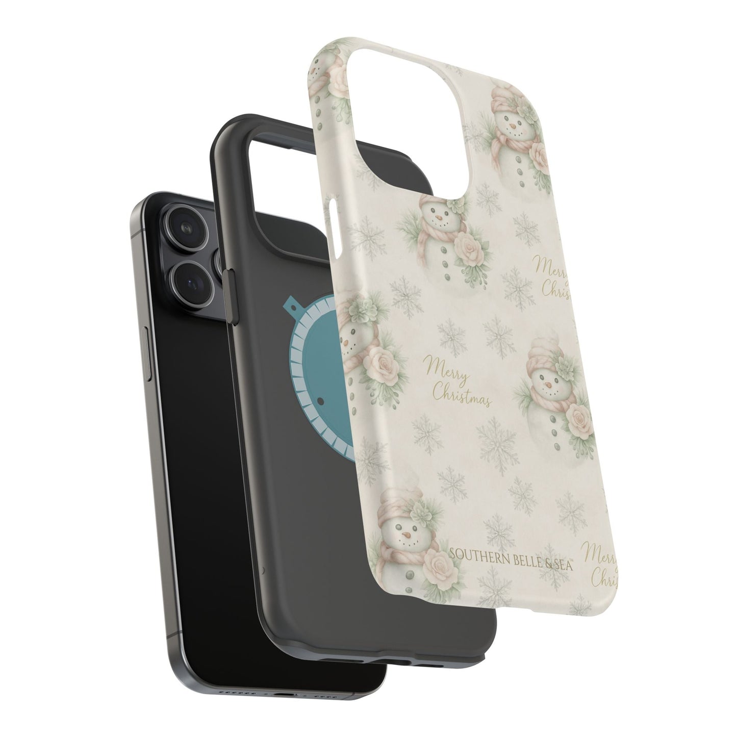 Vintage Snowman iPhone Case — Snowman & Winter Grace | Southern Belle & Sea™ - Southern Belle & Sea