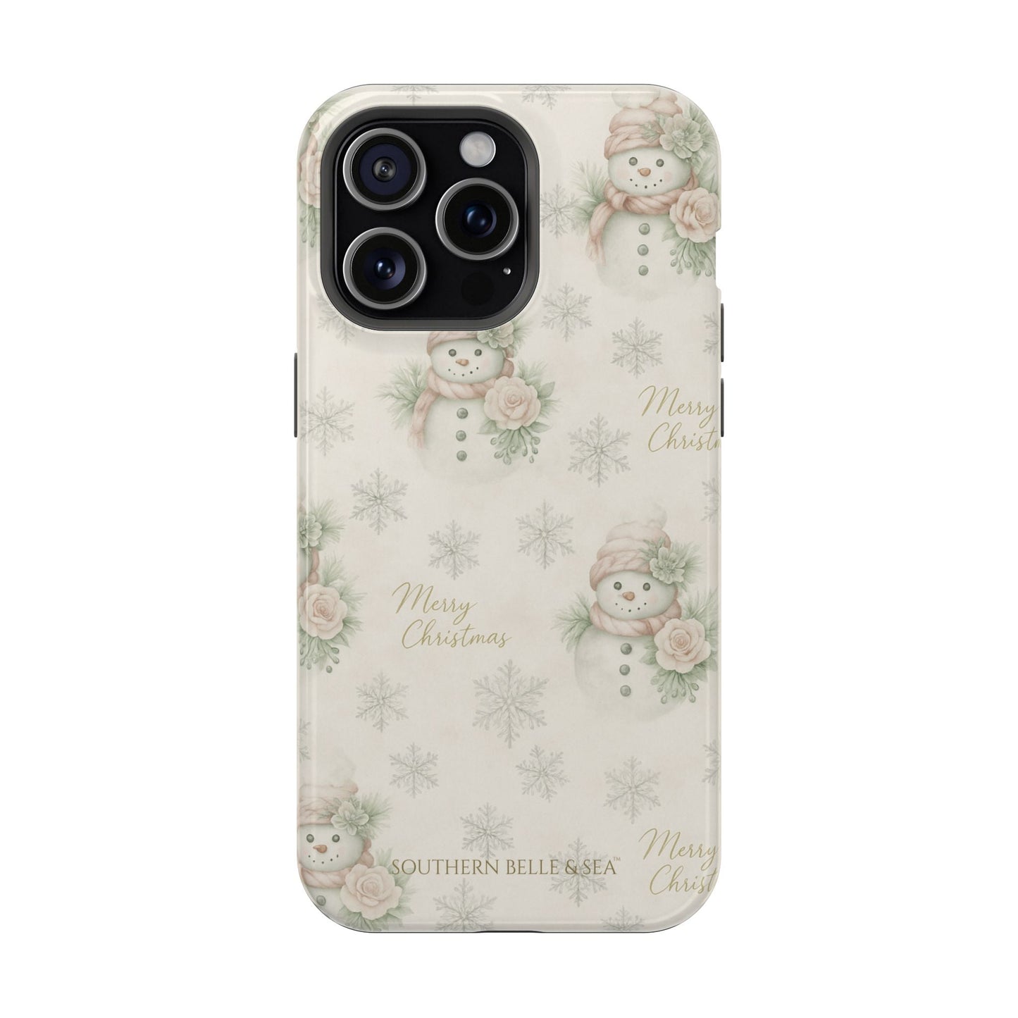 Vintage Snowman iPhone Case — Snowman & Winter Grace | Southern Belle & Sea™ - Southern Belle & Sea