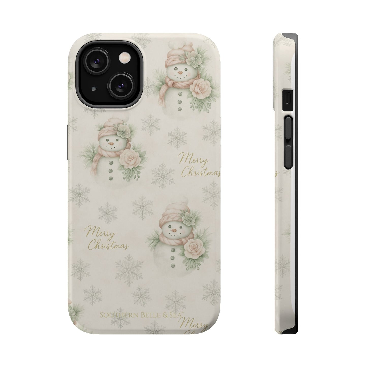 Vintage Snowman iPhone Case — Snowman & Winter Grace | Southern Belle & Sea™ - Southern Belle & Sea