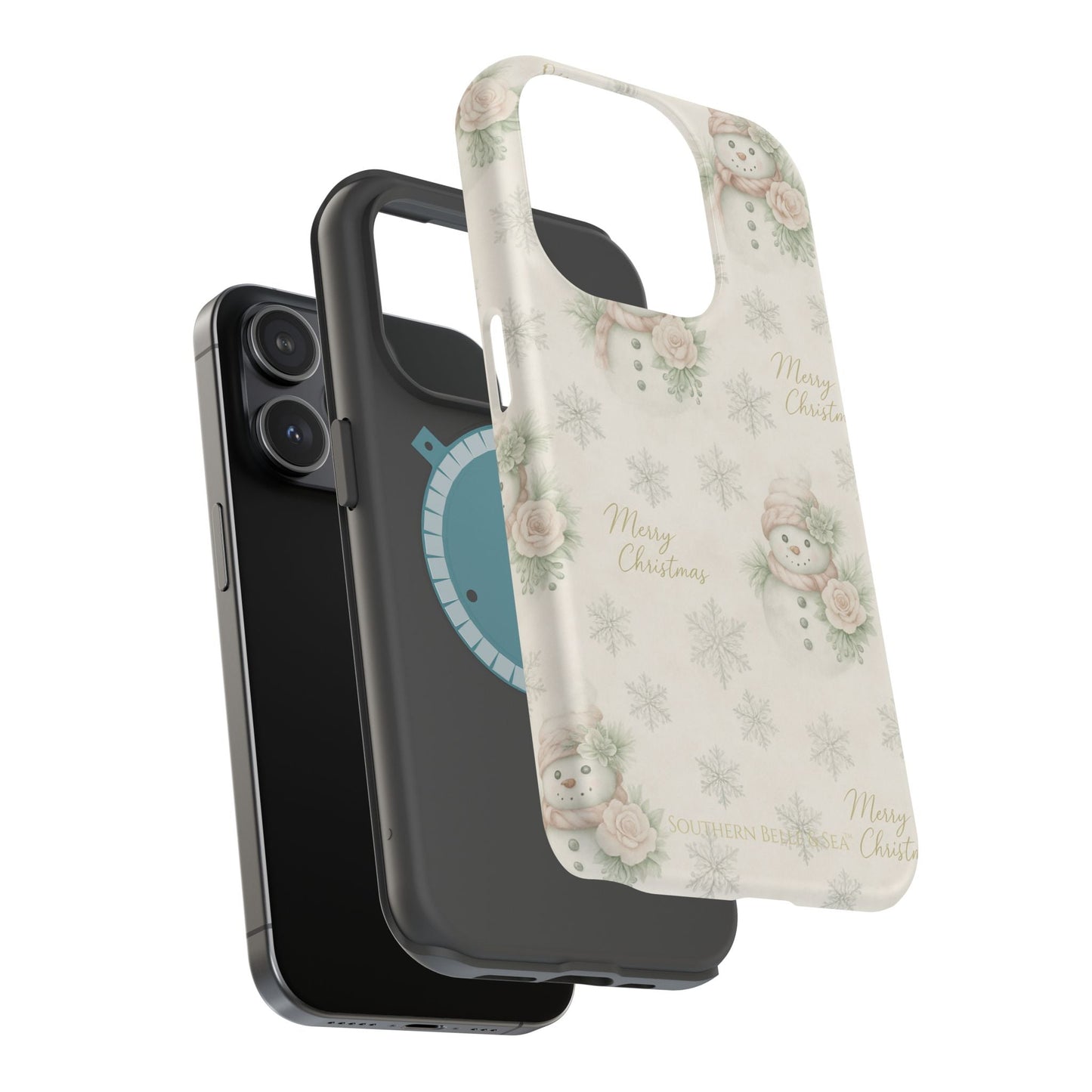 Vintage Snowman iPhone Case — Snowman & Winter Grace | Southern Belle & Sea™ - Southern Belle & Sea