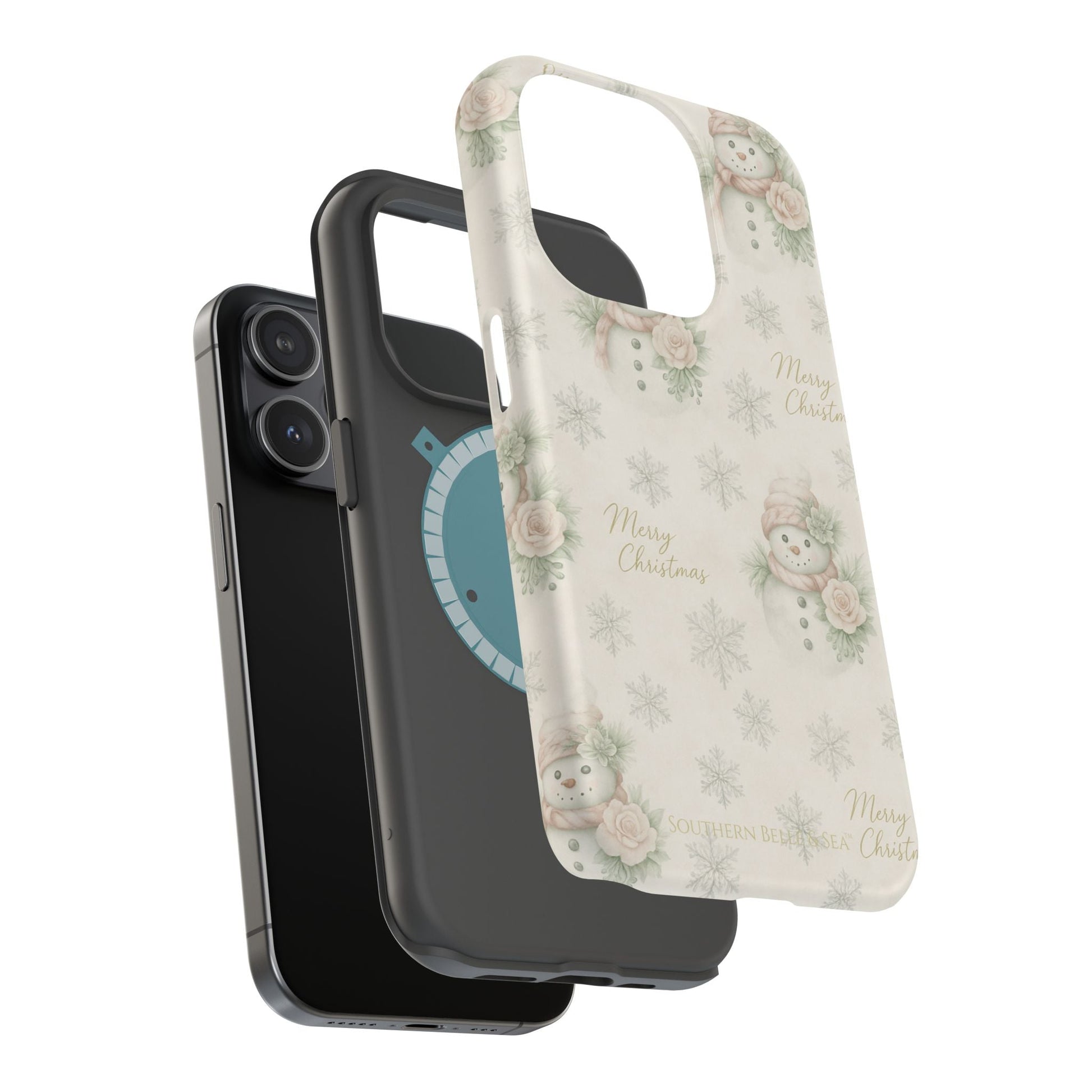Vintage Snowman iPhone Case — Snowman & Winter Grace | Southern Belle & Sea™ - Southern Belle & Sea