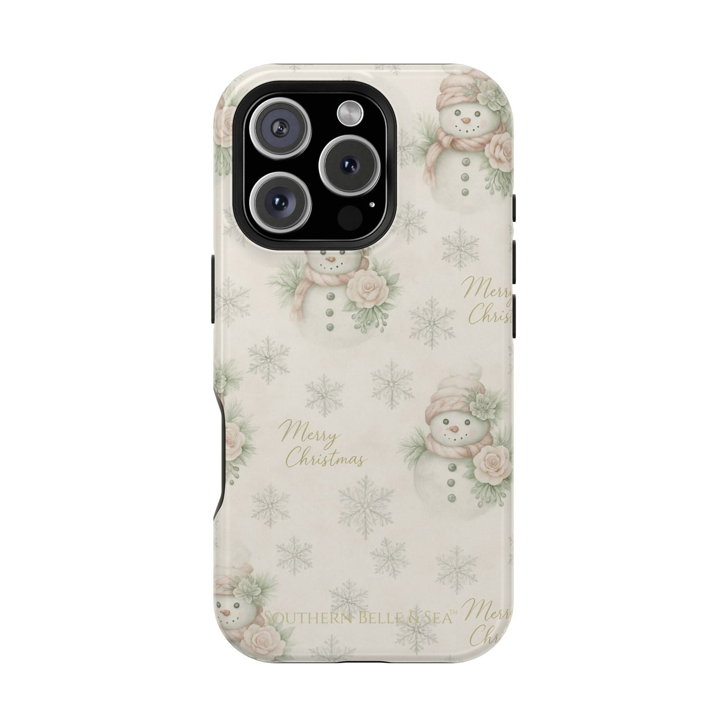 Vintage Snowman iPhone Case — Snowman & Winter Grace | Southern Belle & Sea™ - Southern Belle & Sea