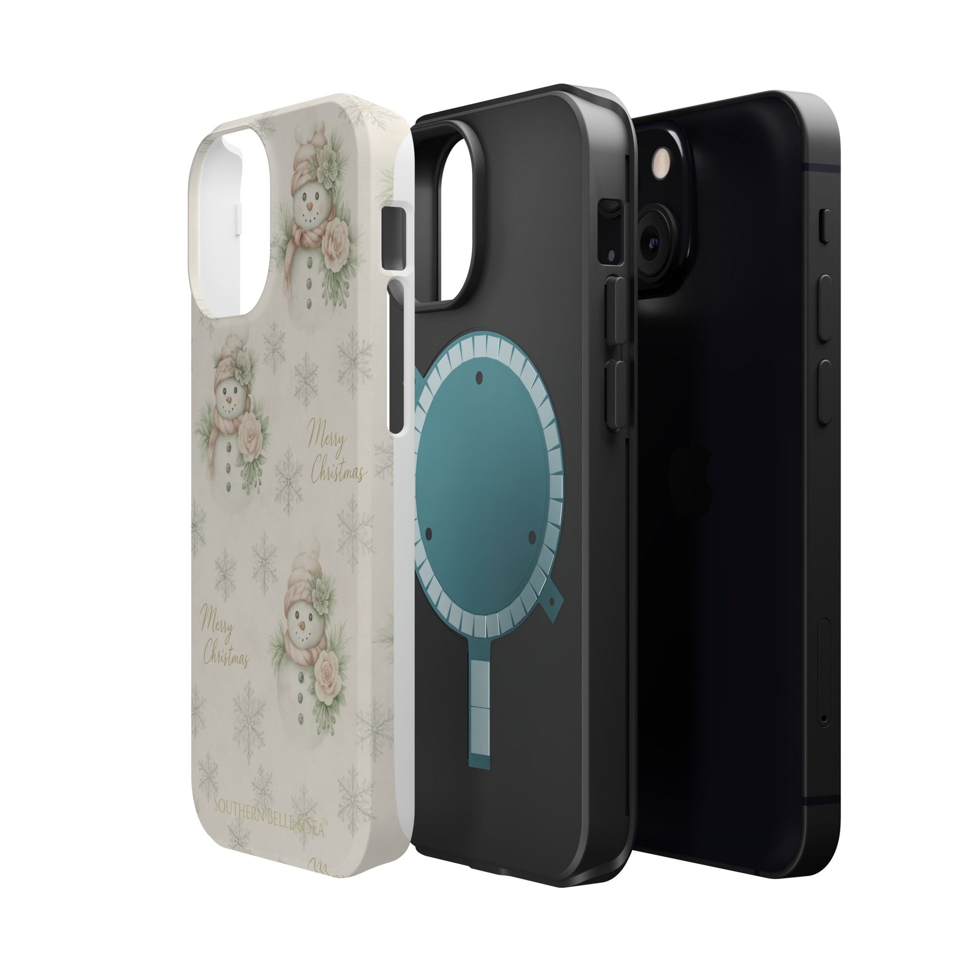 Vintage Snowman iPhone Case — Snowman & Winter Grace | Southern Belle & Sea™ - Southern Belle & Sea