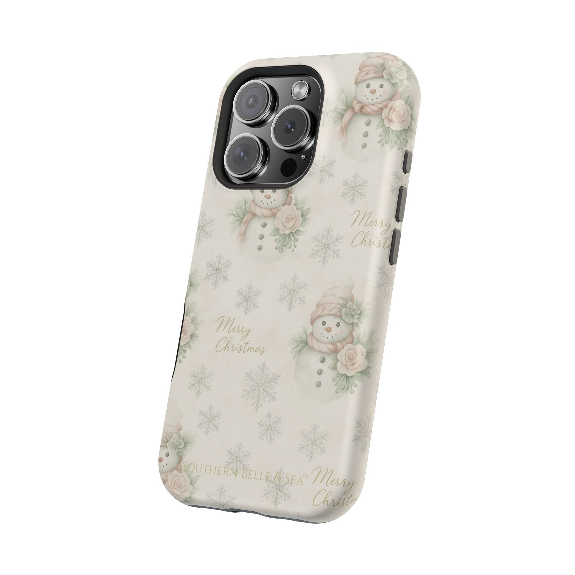 Vintage Snowman iPhone Case — Snowman & Winter Grace | Southern Belle & Sea™ - Southern Belle & Sea
