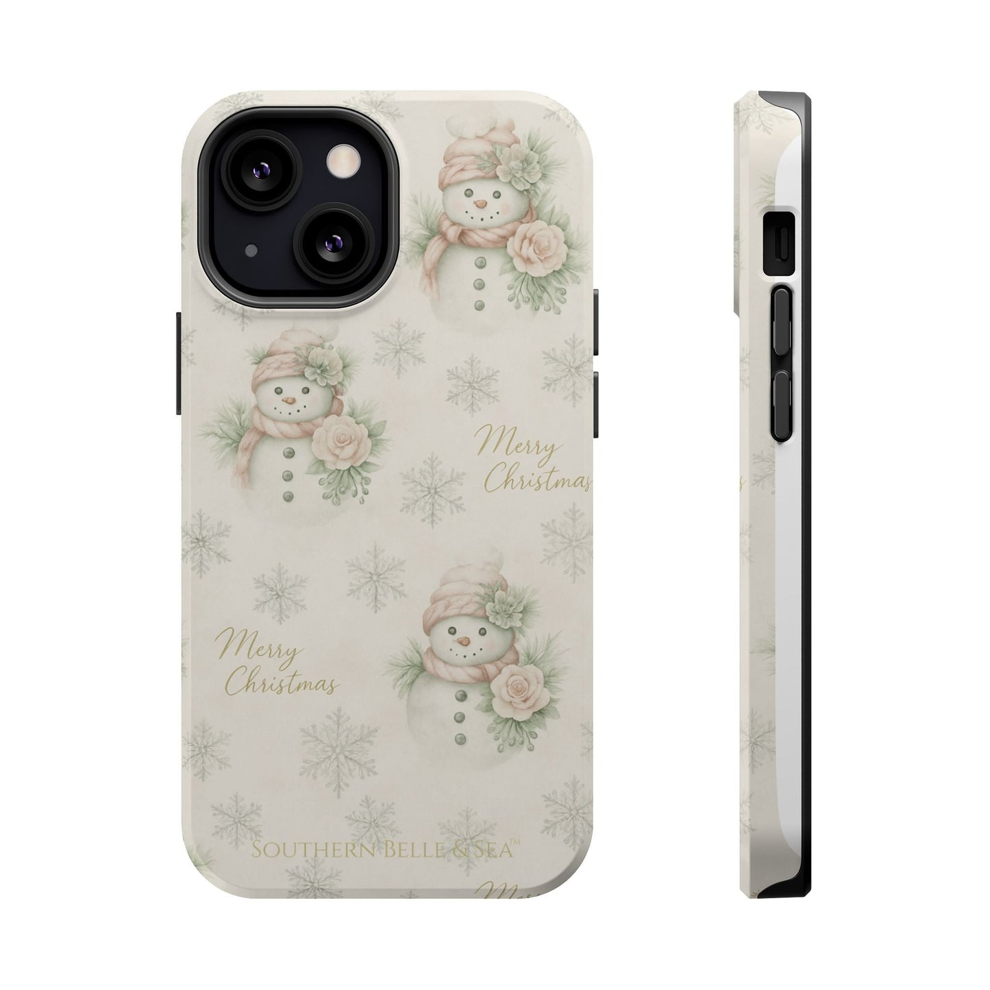 Vintage Snowman iPhone Case — Snowman & Winter Grace | Southern Belle & Sea™ - Southern Belle & Sea
