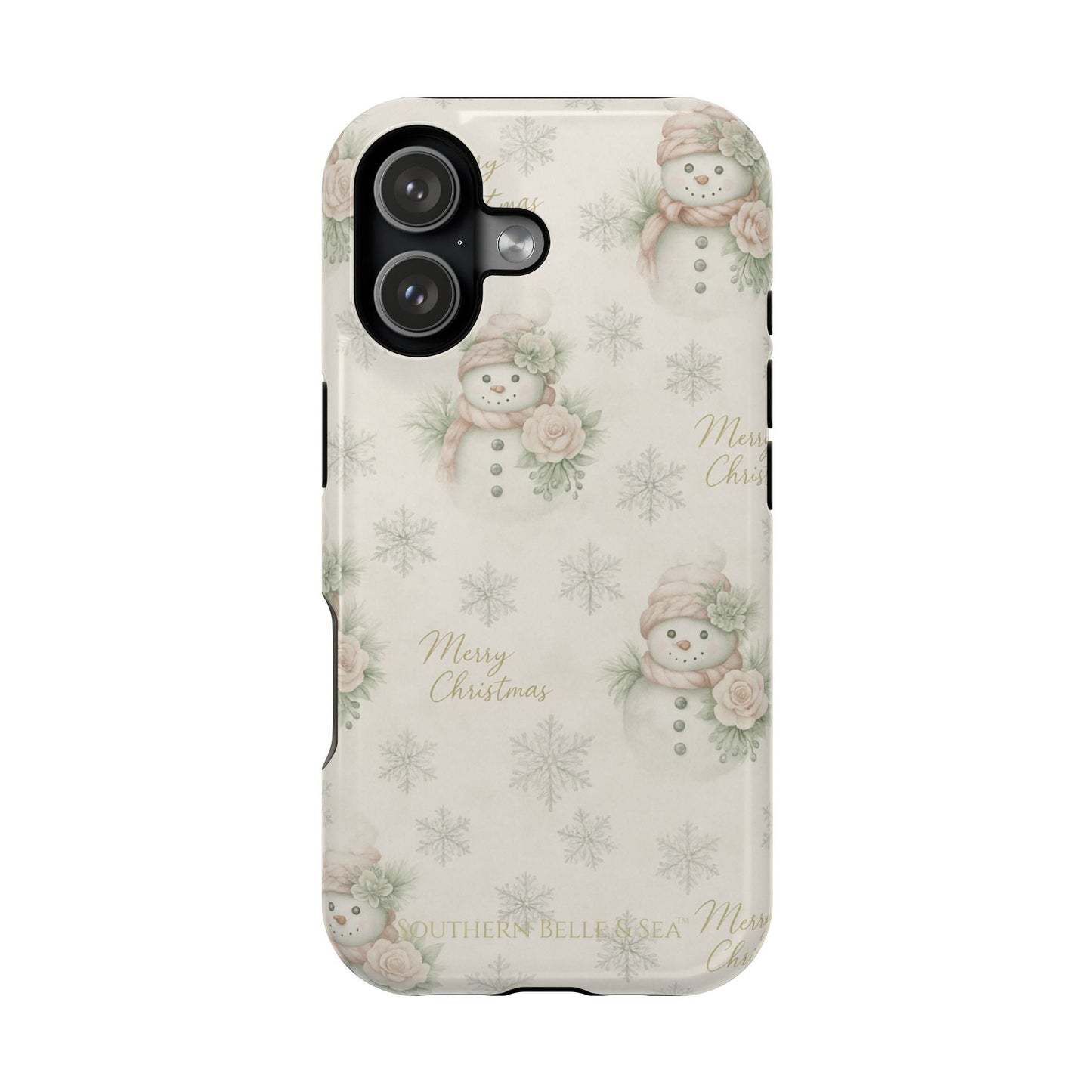 Vintage Snowman iPhone Case — Snowman & Winter Grace | Southern Belle & Sea™ - Southern Belle & Sea