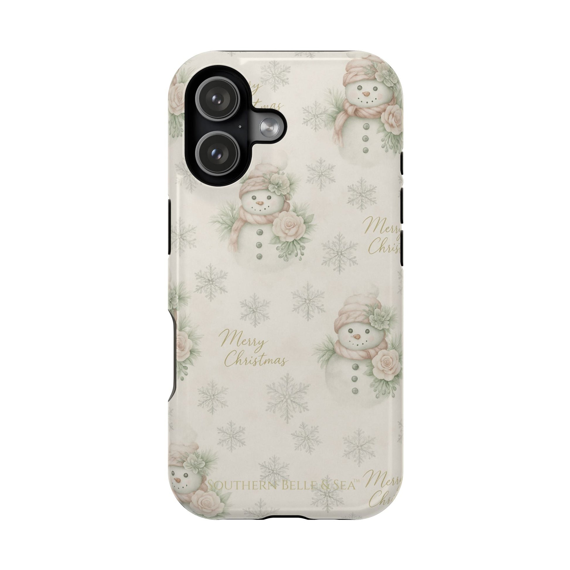Vintage Snowman iPhone Case — Snowman & Winter Grace | Southern Belle & Sea™ - Southern Belle & Sea