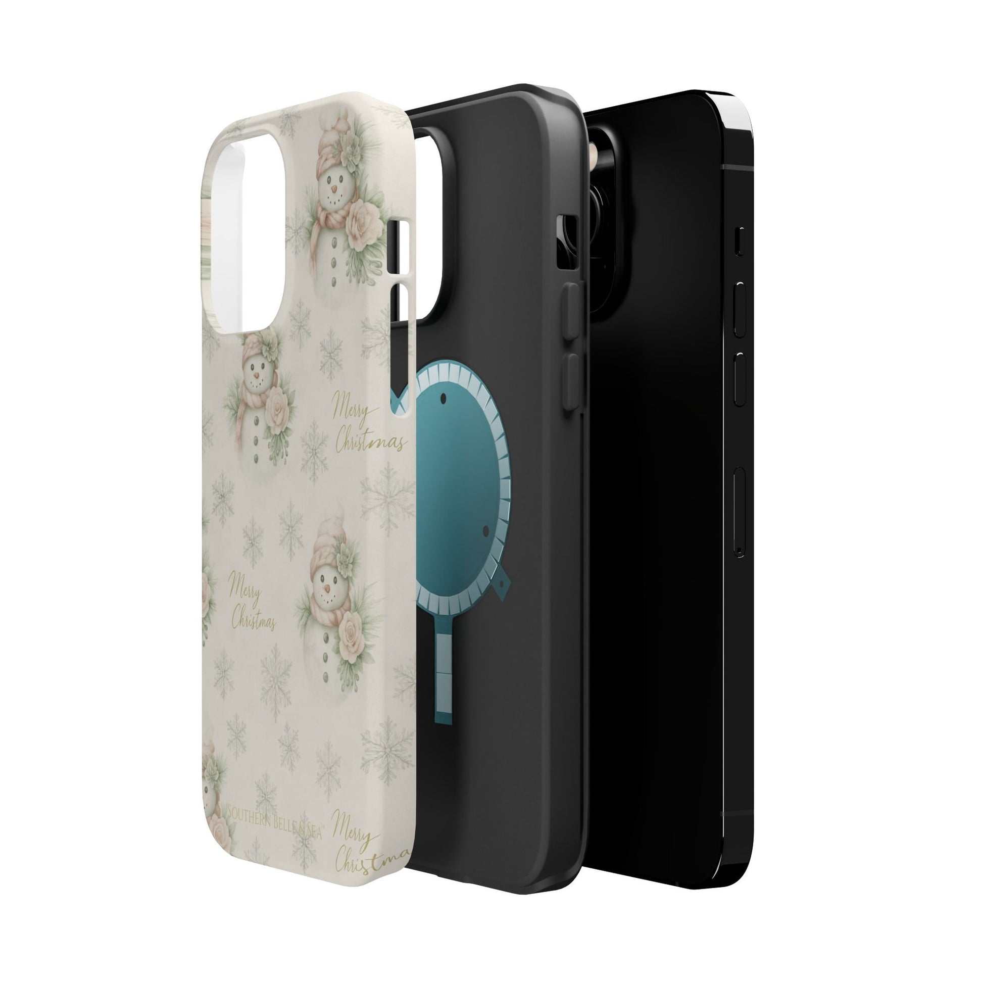 Vintage Snowman iPhone Case — Snowman & Winter Grace | Southern Belle & Sea™ - Southern Belle & Sea