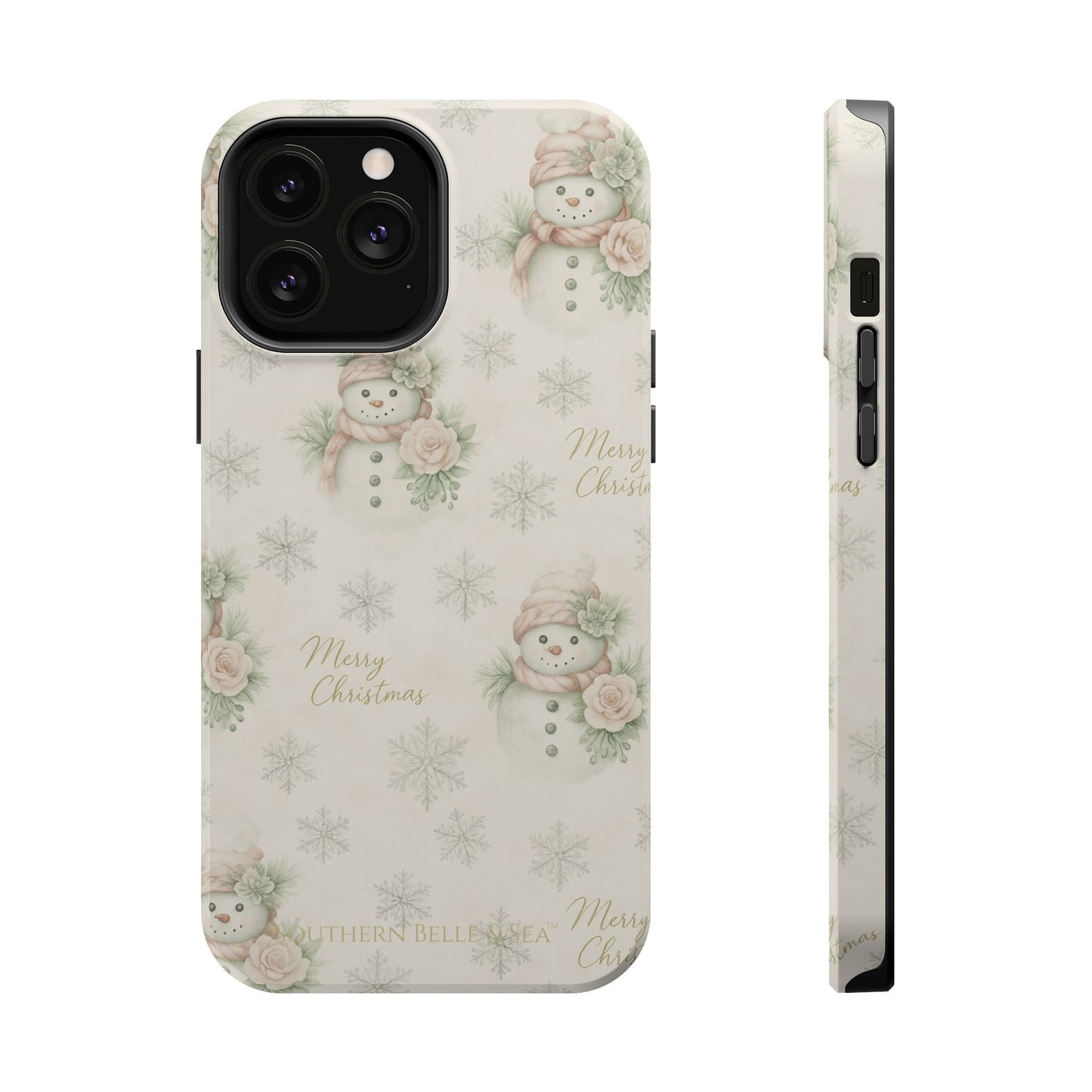 Vintage Snowman iPhone Case — Snowman & Winter Grace | Southern Belle & Sea™ - Southern Belle & Sea
