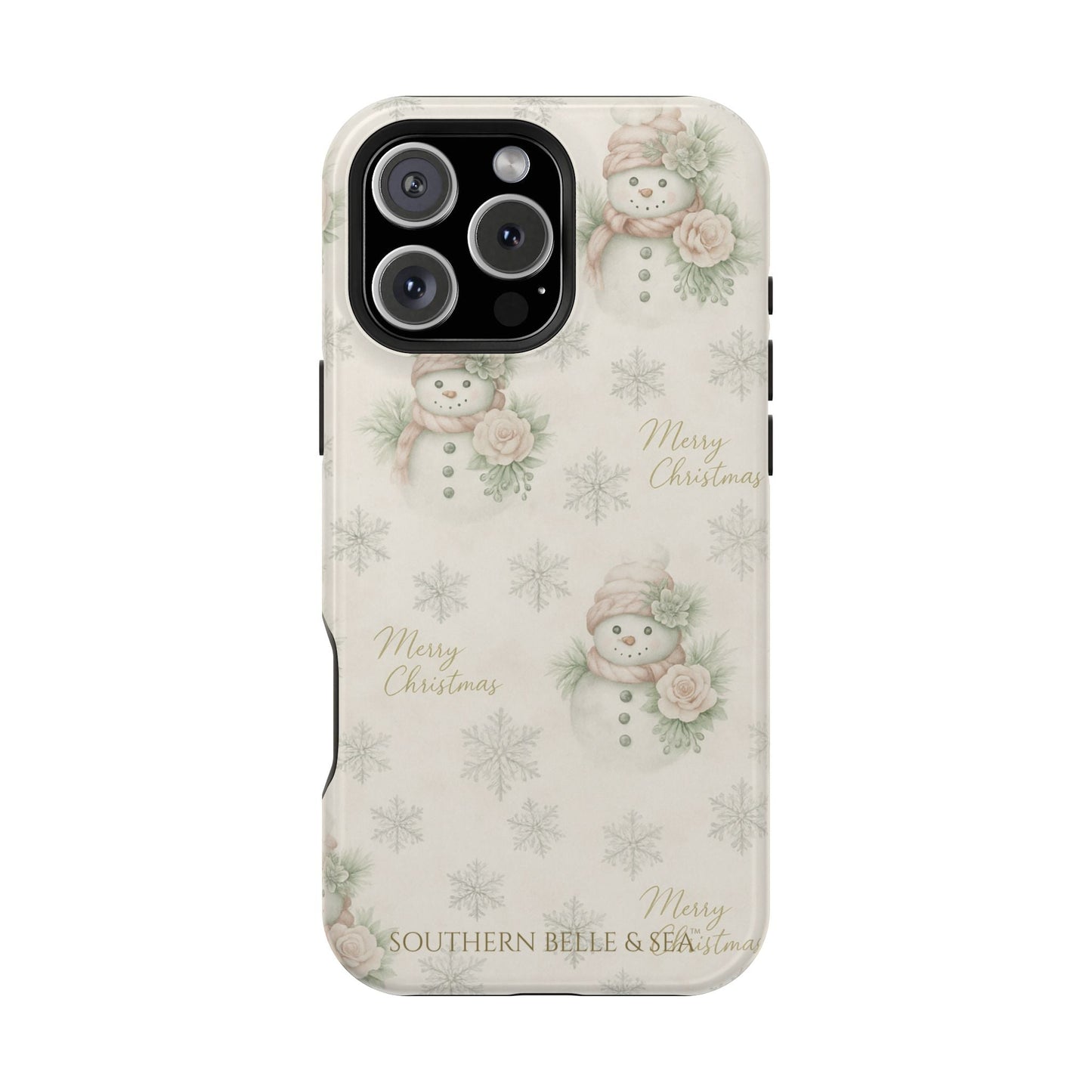 Vintage Snowman iPhone Case — Snowman & Winter Grace | Southern Belle & Sea™ - Southern Belle & Sea