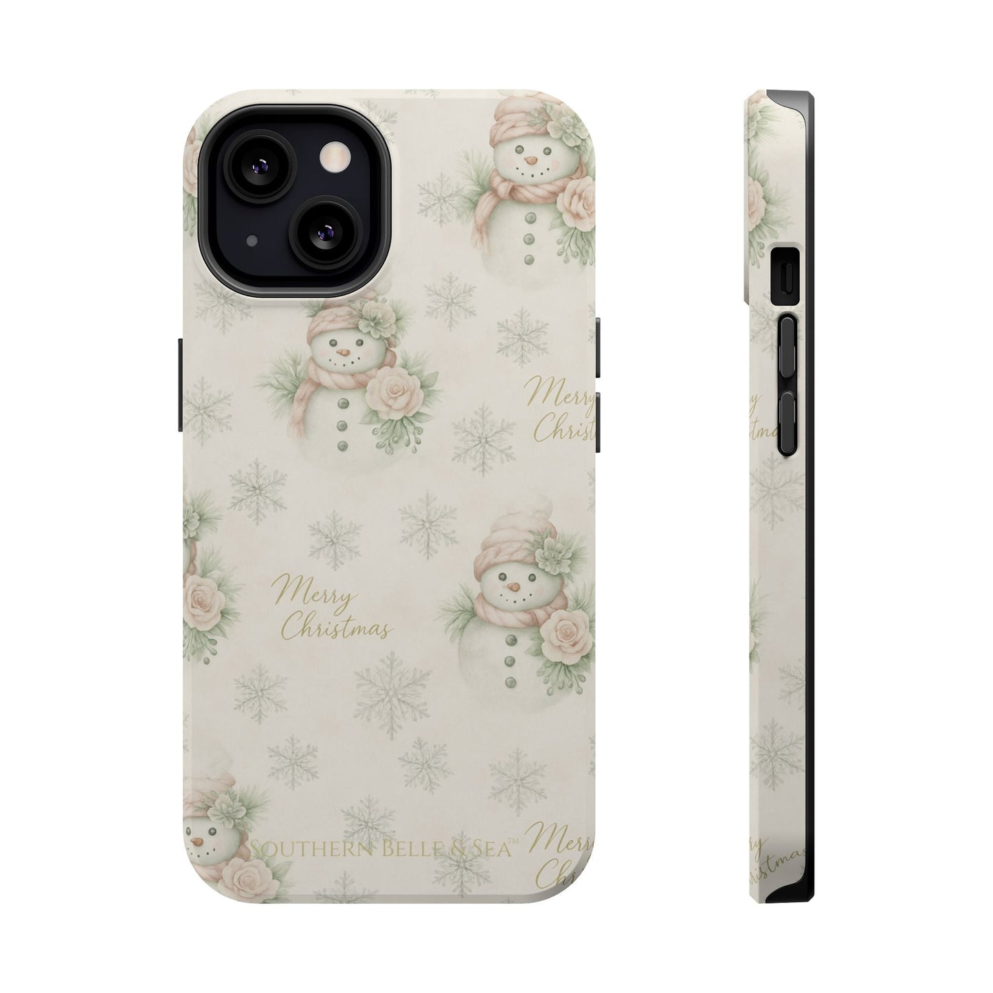 Vintage Snowman iPhone Case — Snowman & Winter Grace | Southern Belle & Sea™ - Southern Belle & Sea