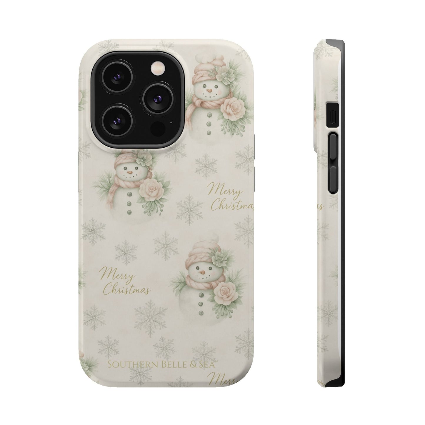 Vintage Snowman iPhone Case — Snowman & Winter Grace | Southern Belle & Sea™ - Southern Belle & Sea