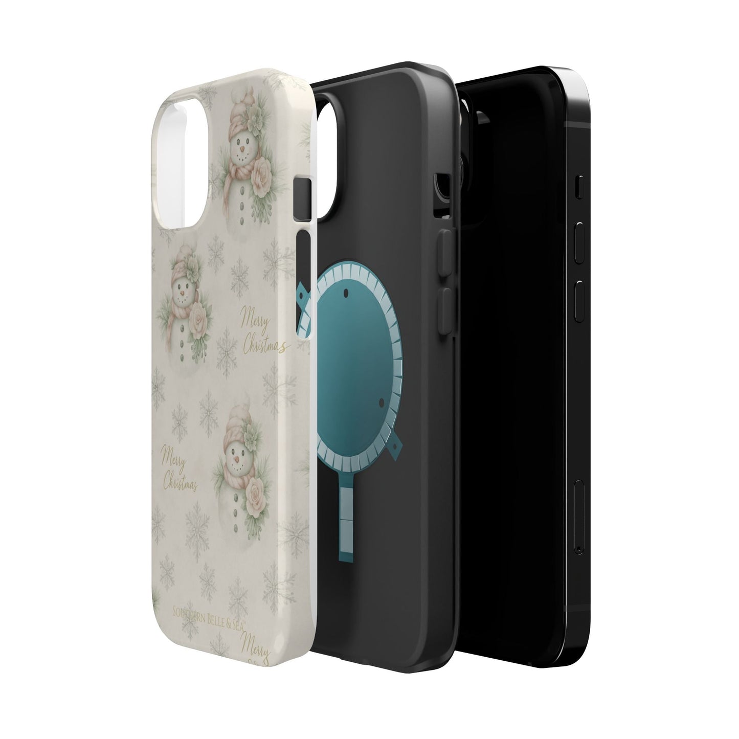 Vintage Snowman iPhone Case — Snowman & Winter Grace | Southern Belle & Sea™ - Southern Belle & Sea