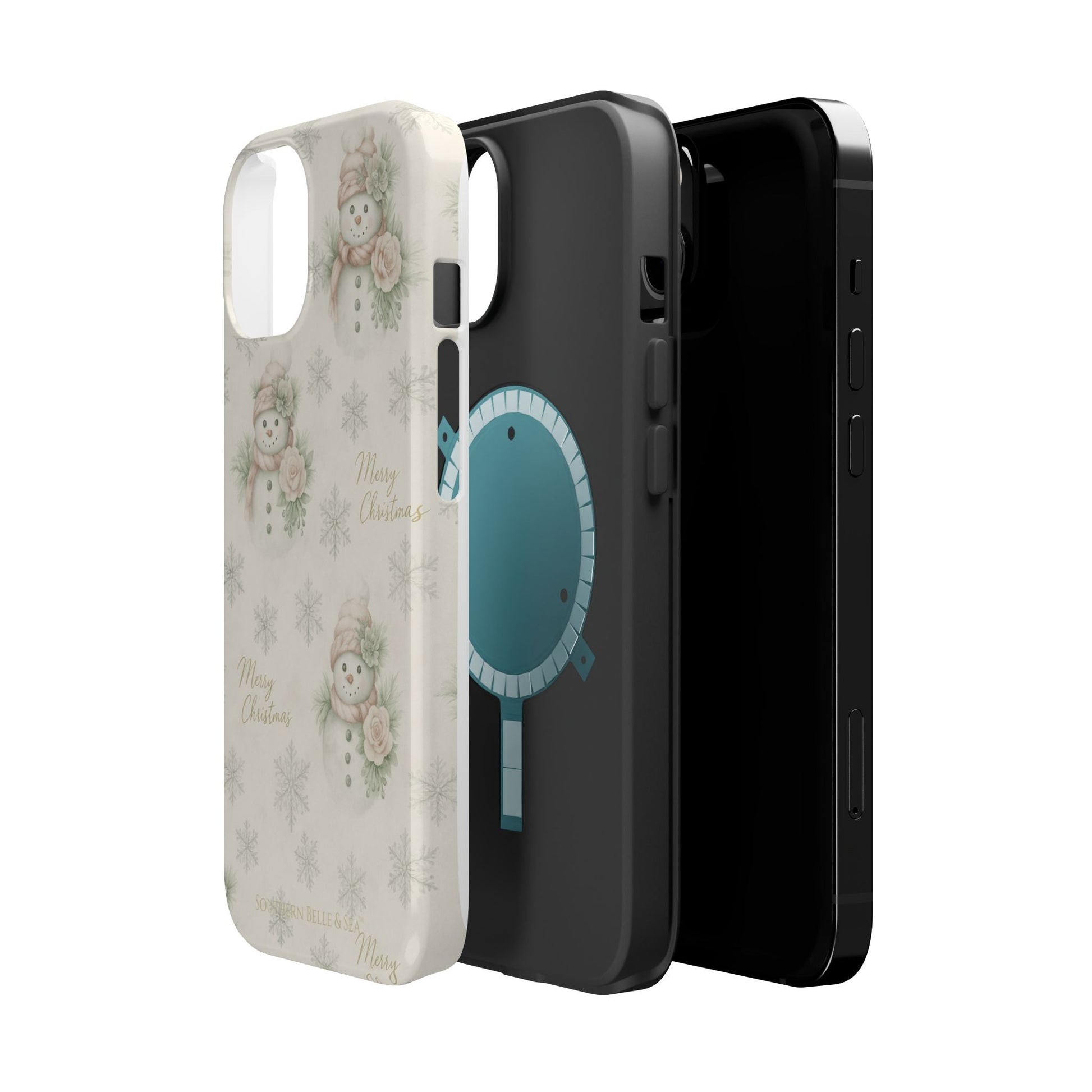 Vintage Snowman iPhone Case — Snowman & Winter Grace | Southern Belle & Sea™ - Southern Belle & Sea