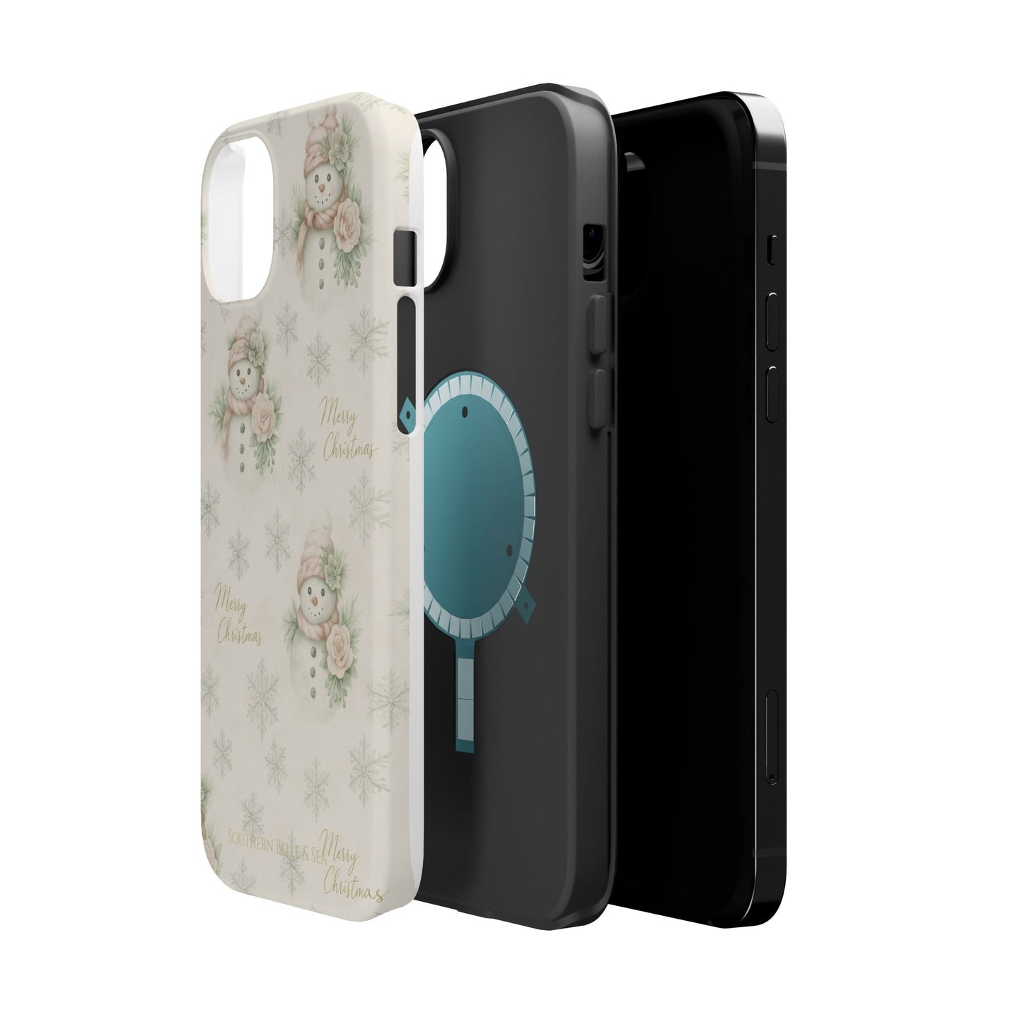 Vintage Snowman iPhone Case — Snowman & Winter Grace | Southern Belle & Sea™ - Southern Belle & Sea