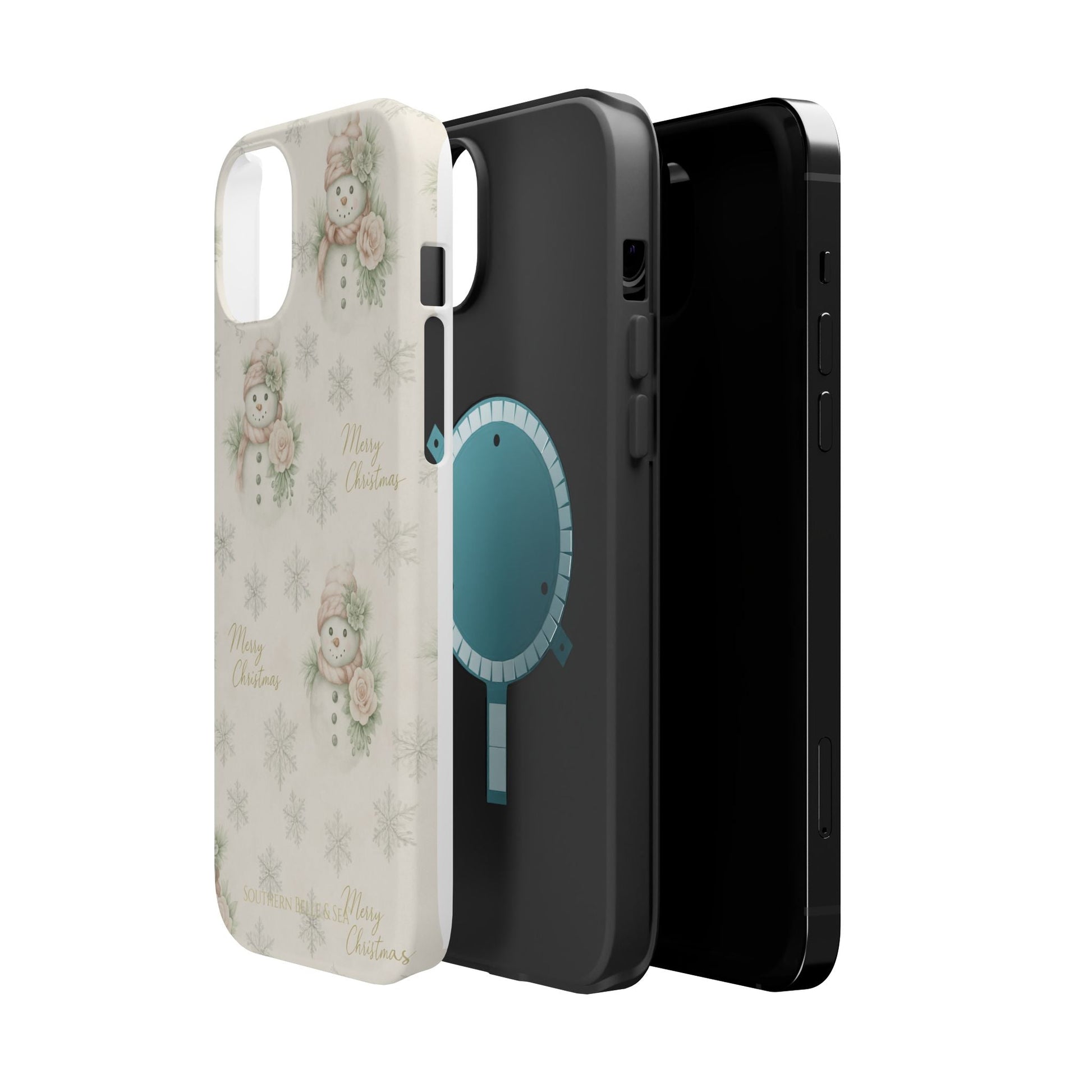 Vintage Snowman iPhone Case — Snowman & Winter Grace | Southern Belle & Sea™ - Southern Belle & Sea