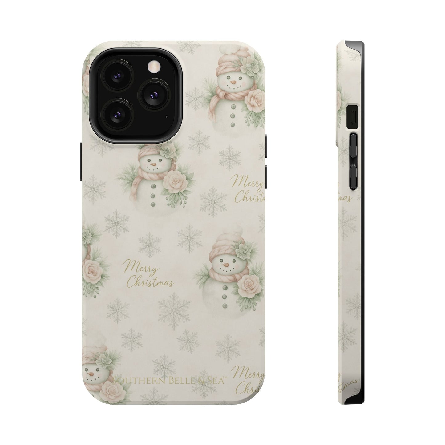 Vintage Snowman iPhone Case — Snowman & Winter Grace | Southern Belle & Sea™ - Southern Belle & Sea