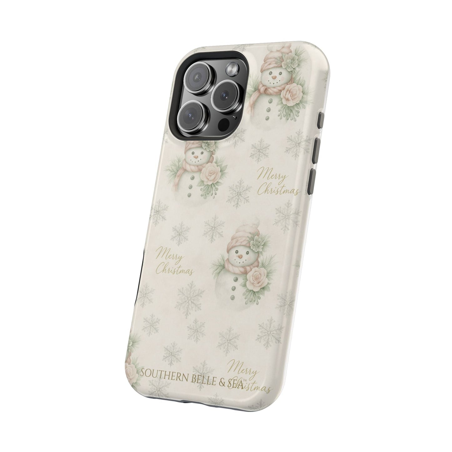 Vintage Snowman iPhone Case — Snowman & Winter Grace | Southern Belle & Sea™ - Southern Belle & Sea