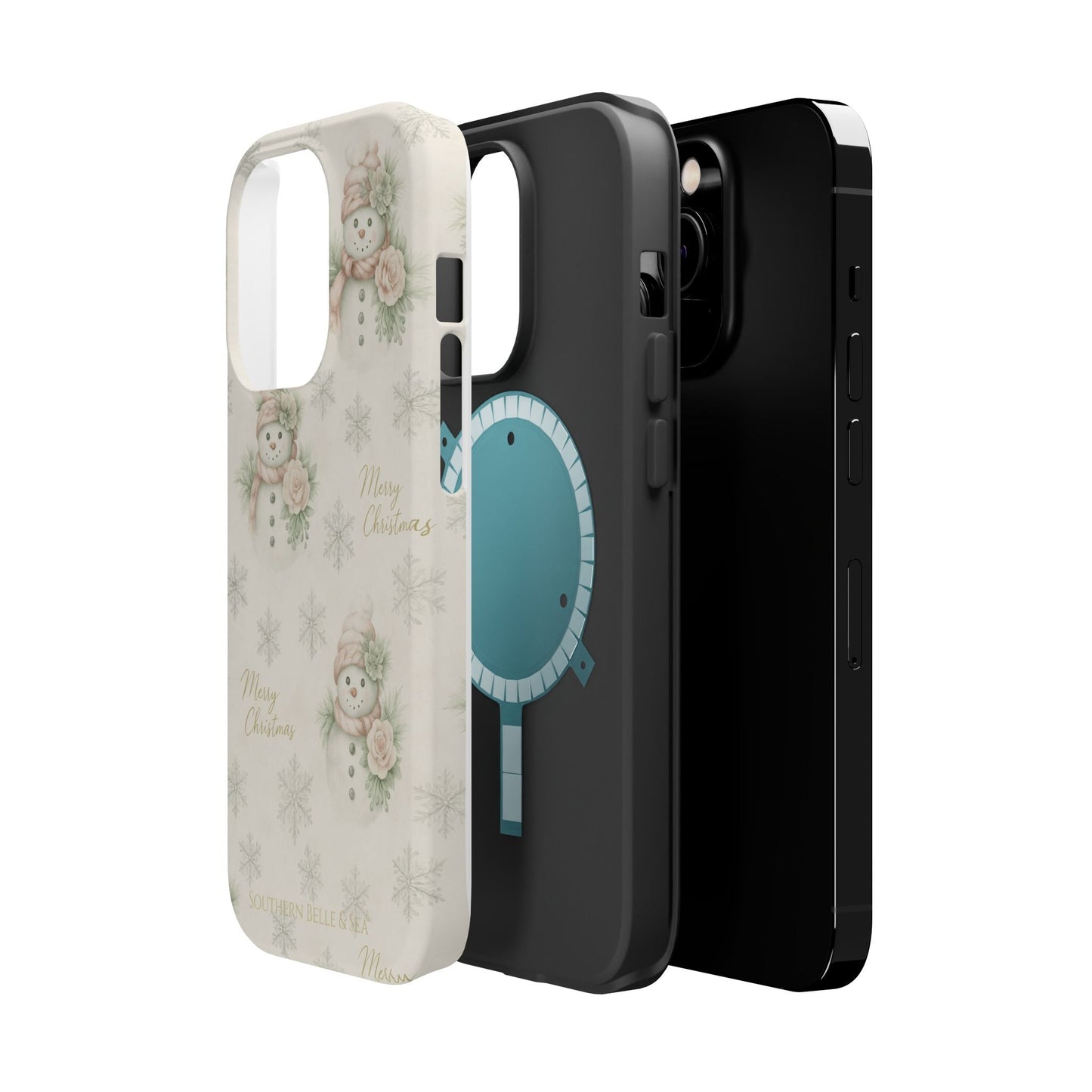 Vintage Snowman iPhone Case — Snowman & Winter Grace | Southern Belle & Sea™ - Southern Belle & Sea