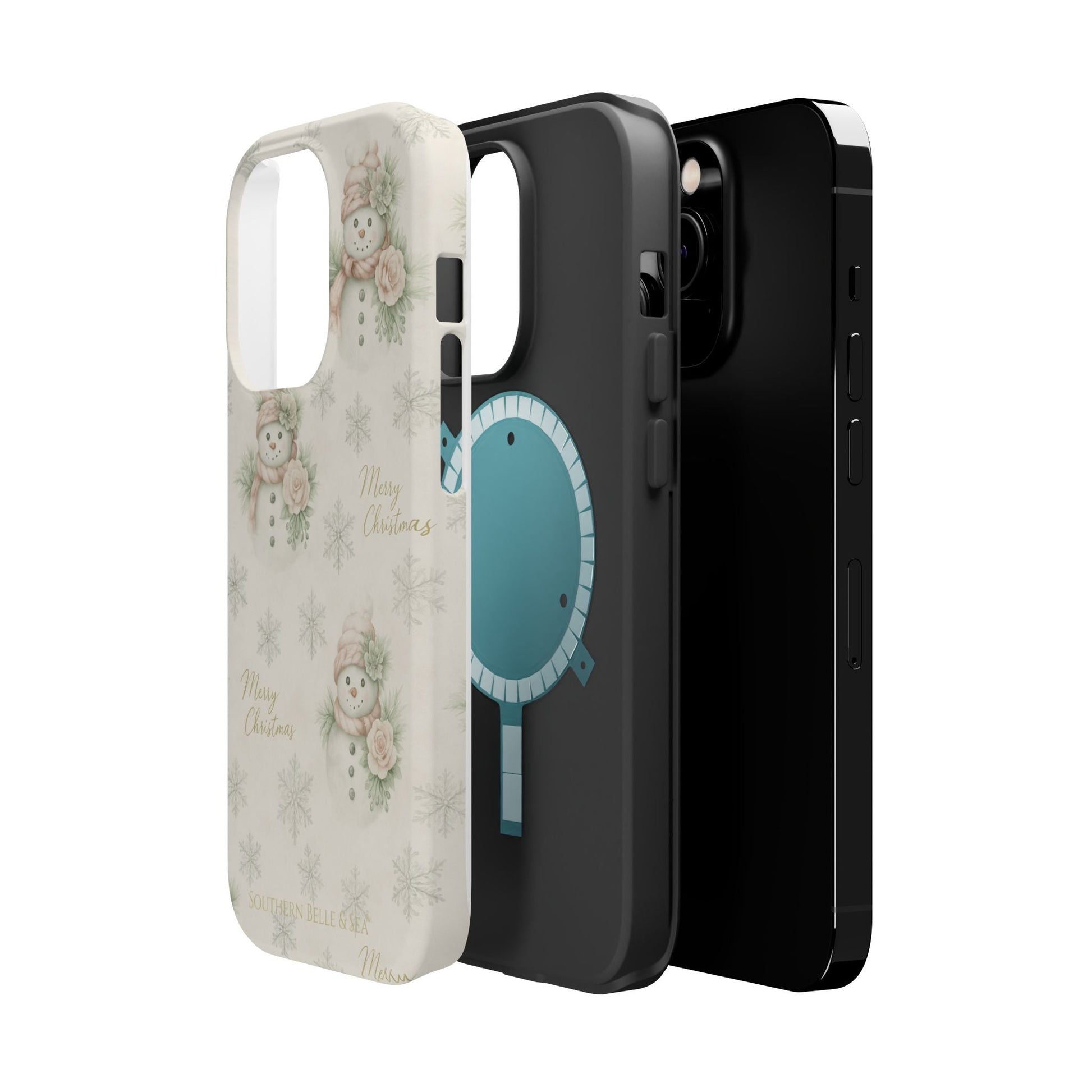 Vintage Snowman iPhone Case — Snowman & Winter Grace | Southern Belle & Sea™ - Southern Belle & Sea