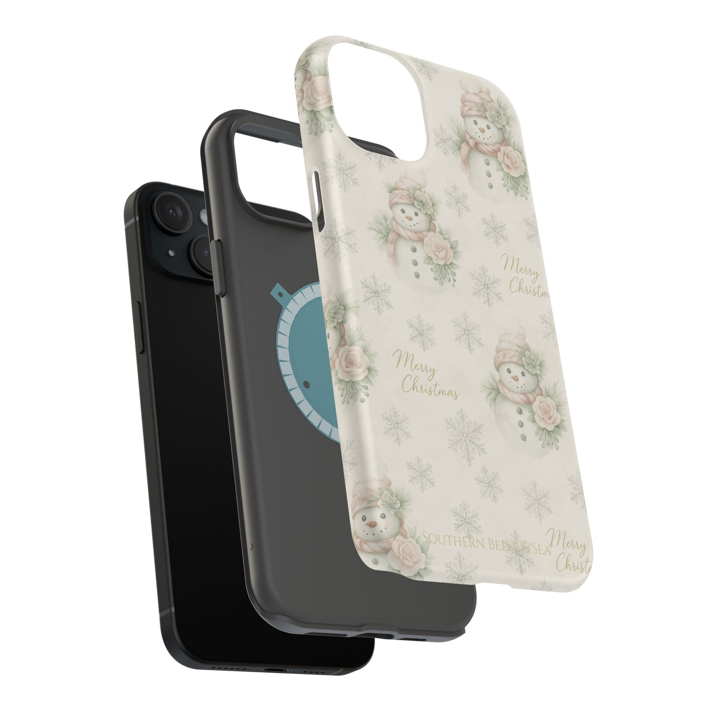 Vintage Snowman iPhone Case — Snowman & Winter Grace | Southern Belle & Sea™ - Southern Belle & Sea