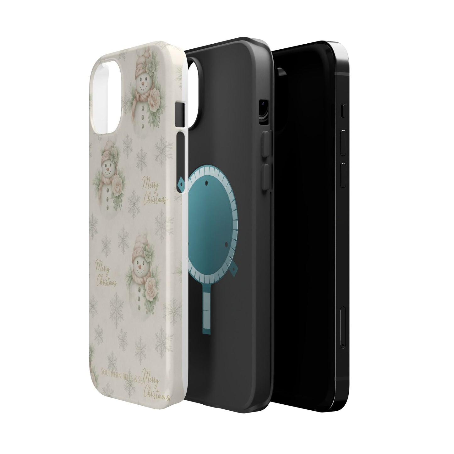 Vintage Snowman iPhone Case — Snowman & Winter Grace | Southern Belle & Sea™ - Southern Belle & Sea