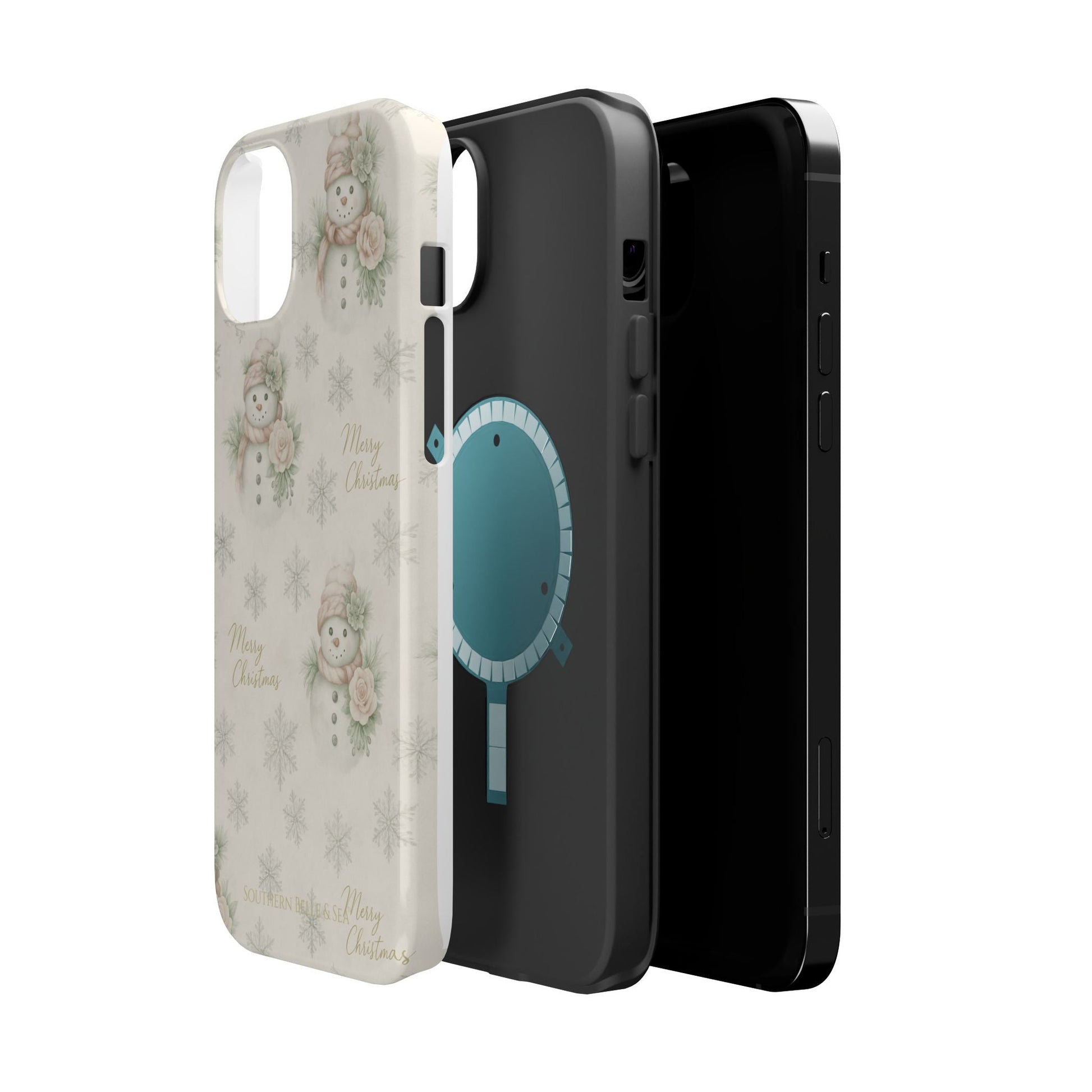 Vintage Snowman iPhone Case — Snowman & Winter Grace | Southern Belle & Sea™ - Southern Belle & Sea