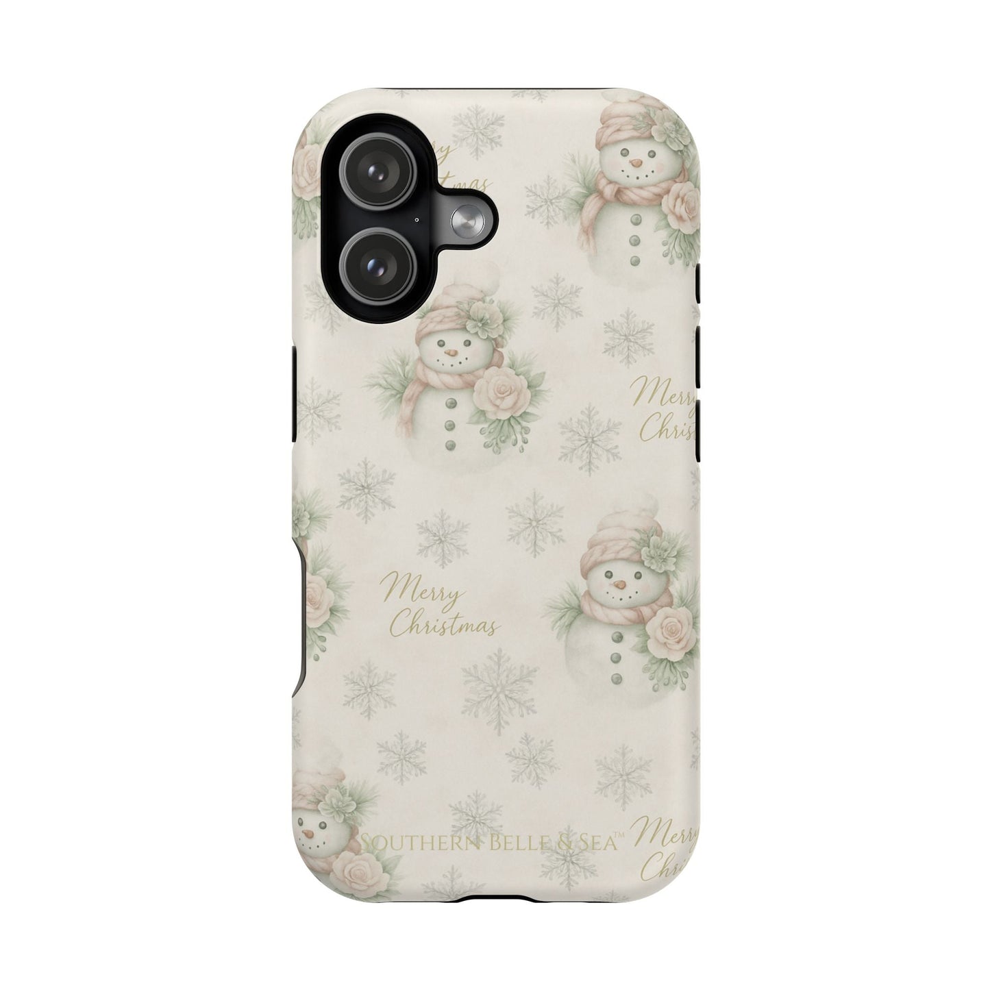 Vintage Snowman iPhone Case — Snowman & Winter Grace | Southern Belle & Sea™ - Southern Belle & Sea