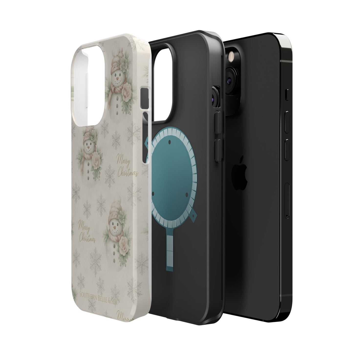 Vintage Snowman iPhone Case — Snowman & Winter Grace | Southern Belle & Sea™ - Southern Belle & Sea