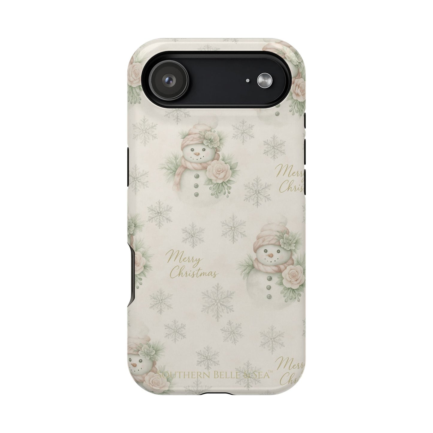 Vintage Snowman iPhone Case — Snowman & Winter Grace | Southern Belle & Sea™ - Southern Belle & Sea