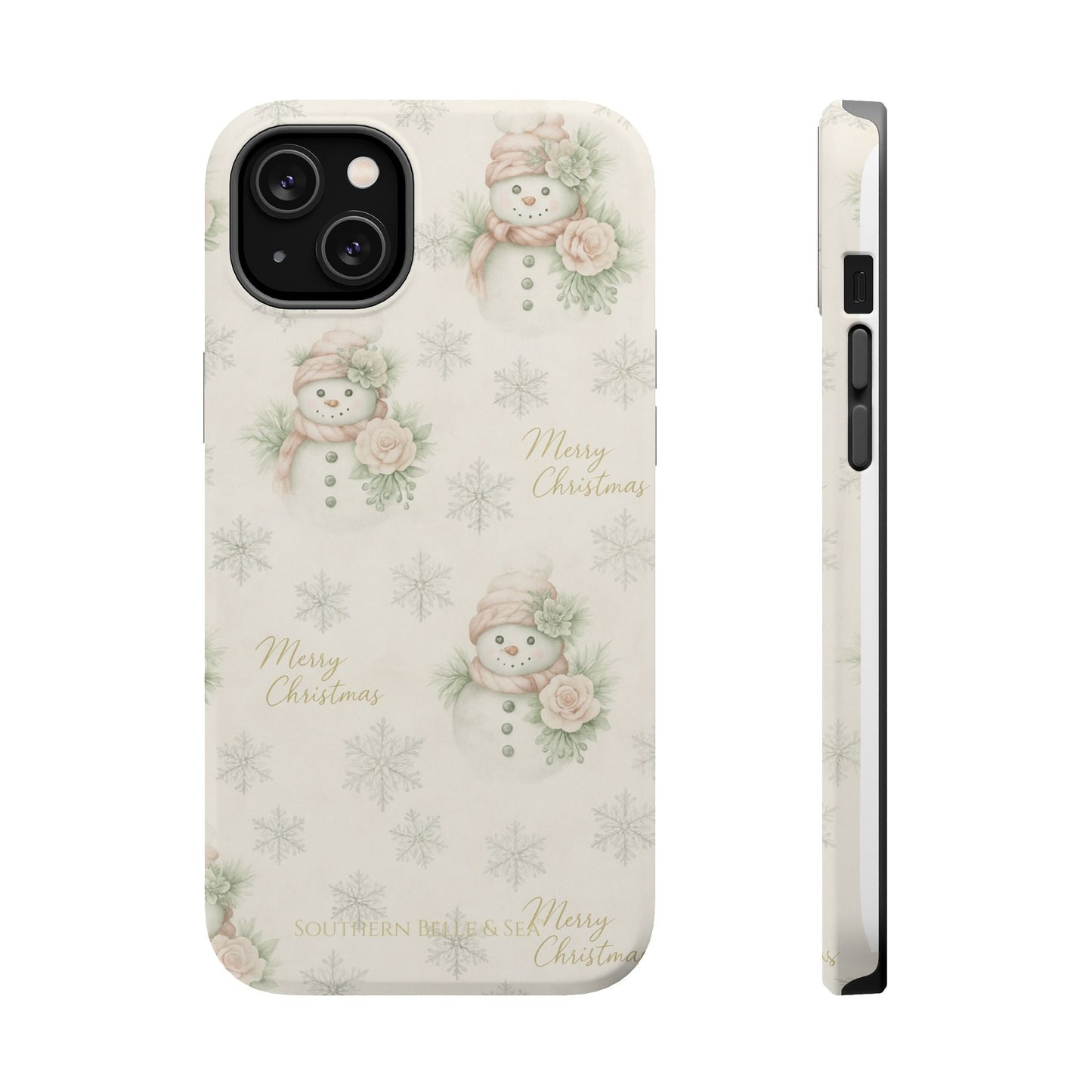 Vintage Snowman iPhone Case — Snowman & Winter Grace | Southern Belle & Sea™ - Southern Belle & Sea