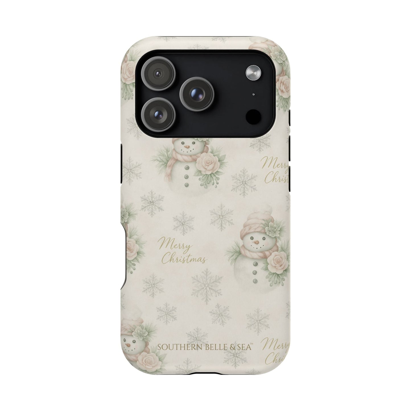 Vintage Snowman iPhone Case — Snowman & Winter Grace | Southern Belle & Sea™ - Southern Belle & Sea